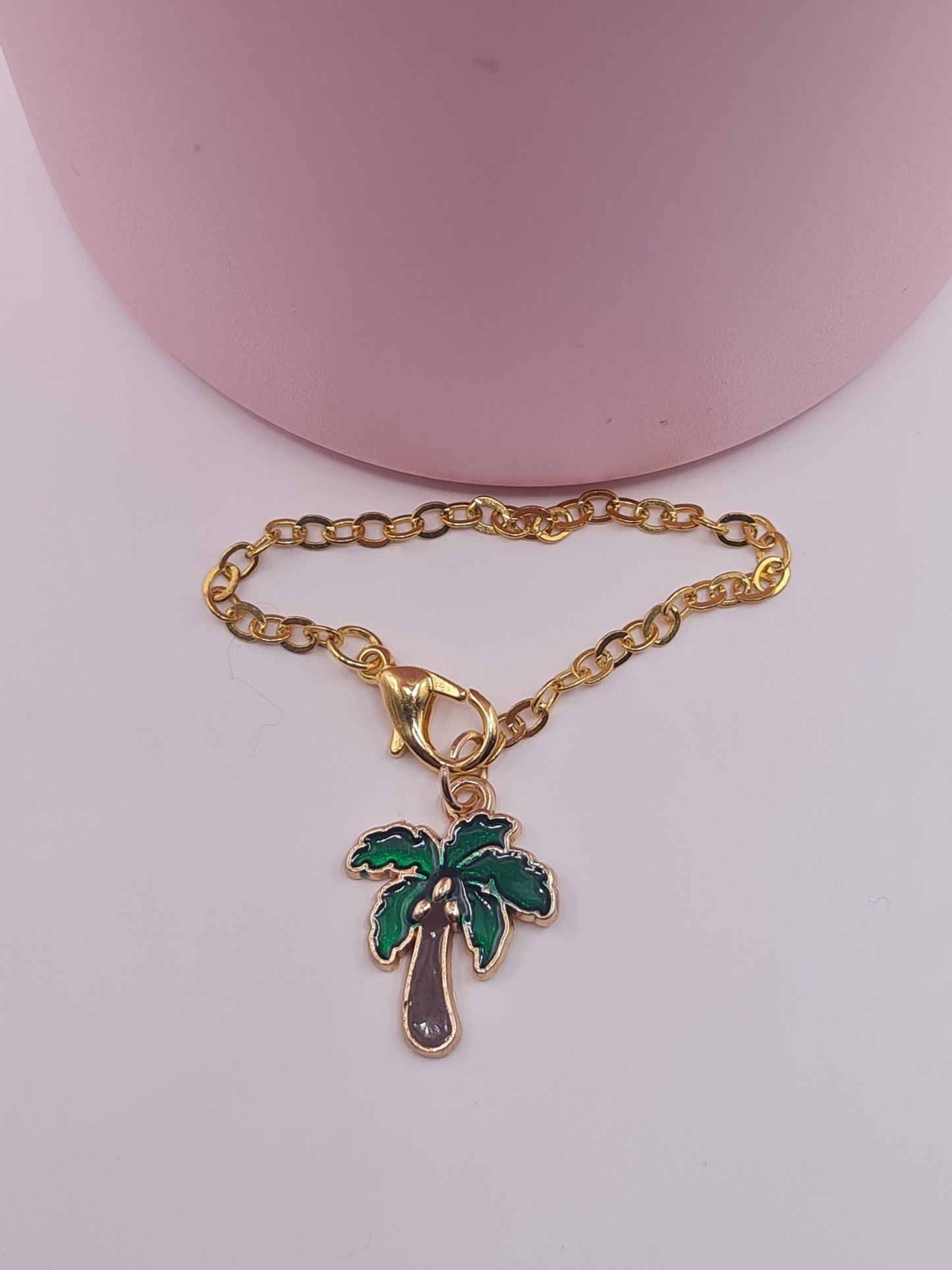 Palm Tree Tumbler Charm ~ Stanley Cup Charm ~ Custom Made Charms  ~ Cup Charm ~ Cup Handle Charm ~ Beach Charm ~ Cup Accessory