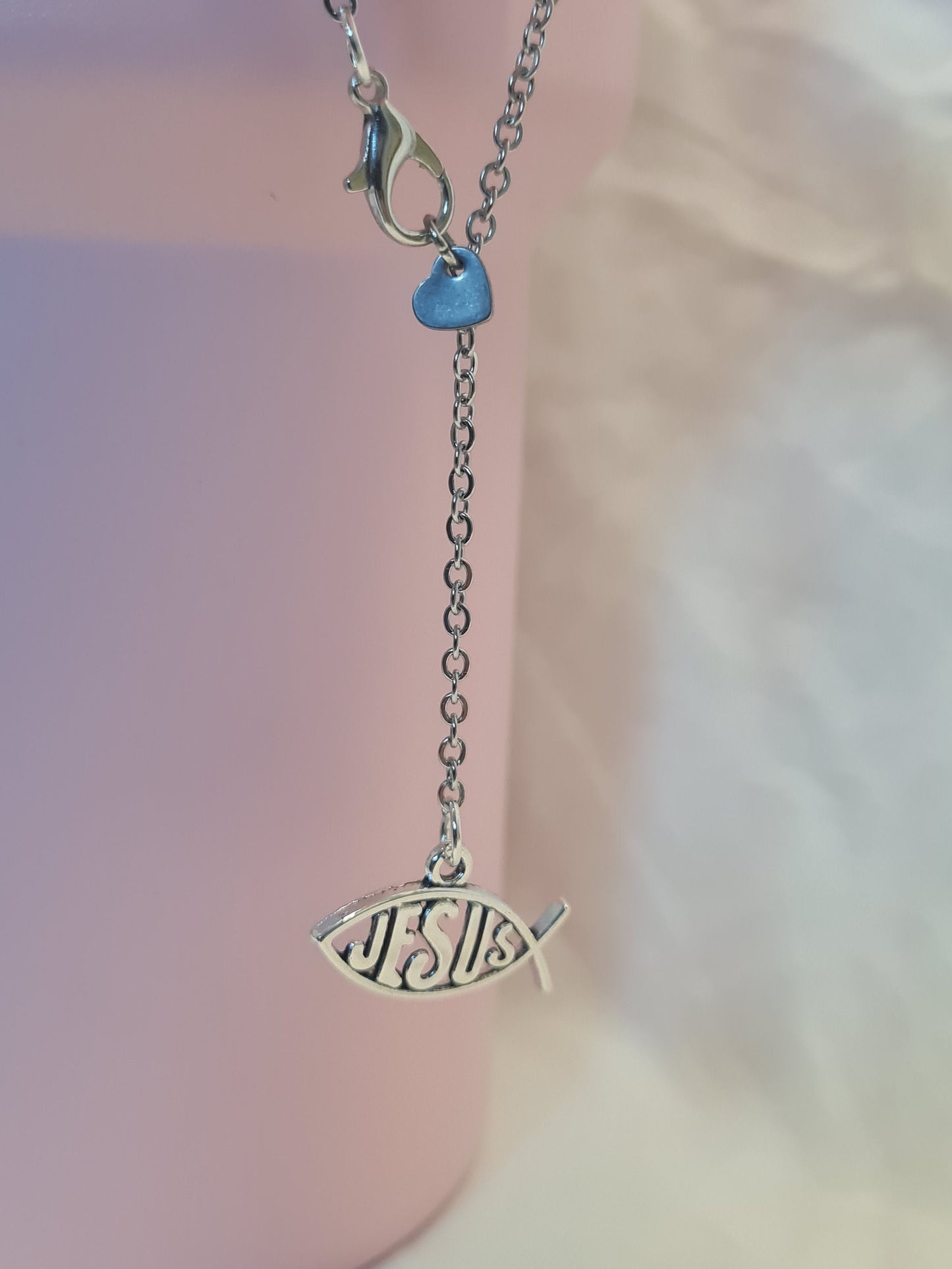 Jesus Fish Tumbler Charm ~ Stanley Cup Charm ~ Custom Made Charms ~ Christian Cup Charm ~ Cup Handle Charm ~ Ichthys Cup Charm