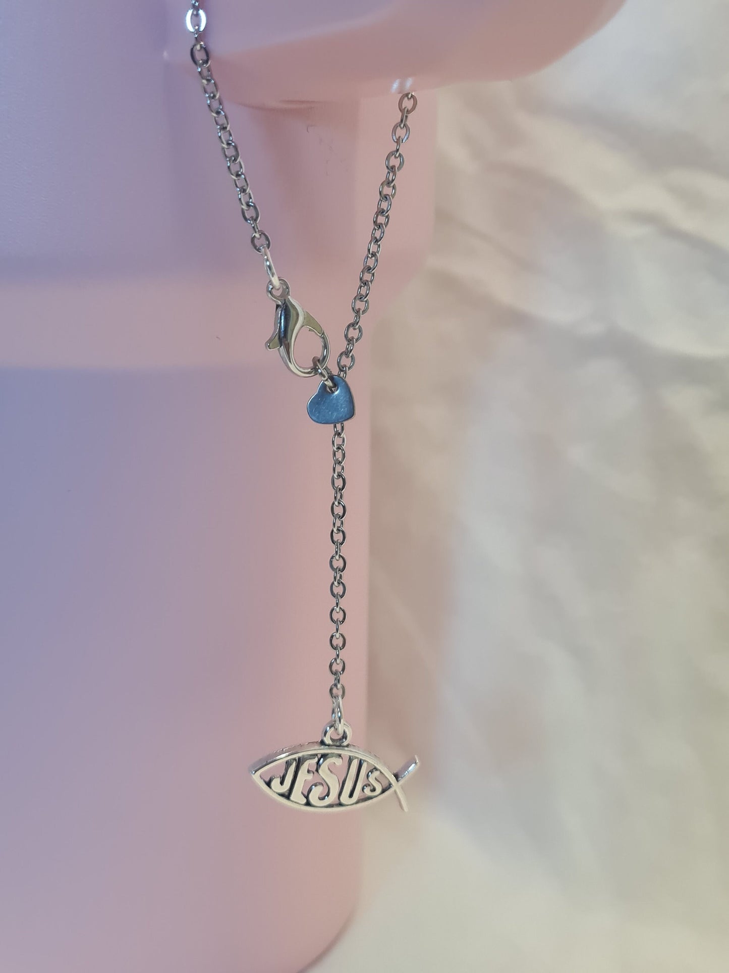 Jesus Fish Tumbler Charm ~ Stanley Cup Charm ~ Custom Made Charms ~ Christian Cup Charm ~ Cup Handle Charm ~ Ichthys Cup Charm