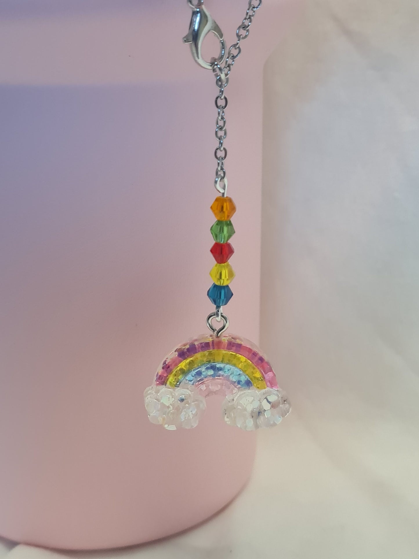 Rainbow Tumbler Charm ~ Stanley Cup Charm ~ Custom Made Charms ~ Cup Handle Charm ~ Cup Accessory