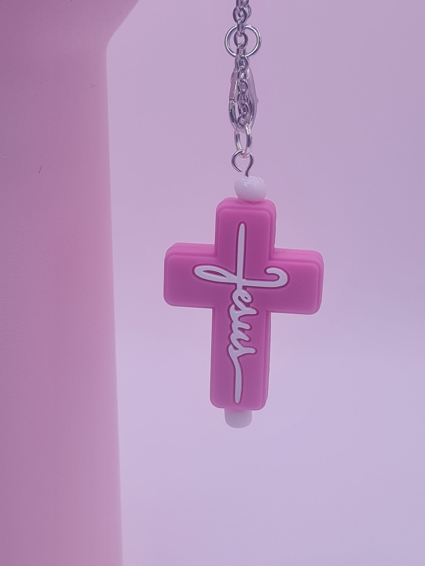 Cross Jesus Tumbler Charm ~ Stanley Cup Charm ~ Custom Made Charms ~ Christian Cup Charm ~ Cup Handle Charm ~ Cup Accessory