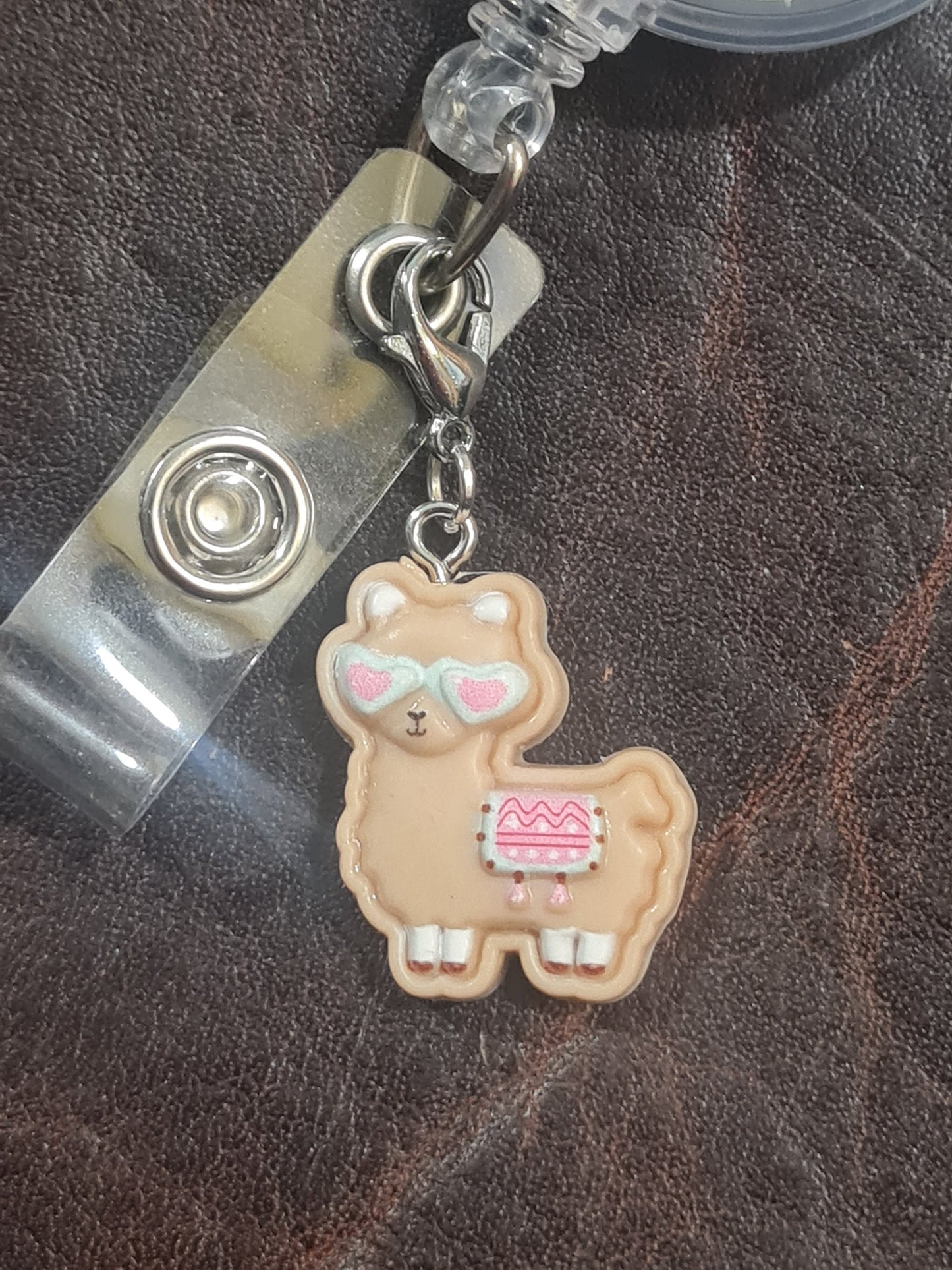 Llama ~ ID Badge Reel Charm ~ Custom Made Charms ~ Badge Buddy ~ Badge Accessories ~ No Drama Llama