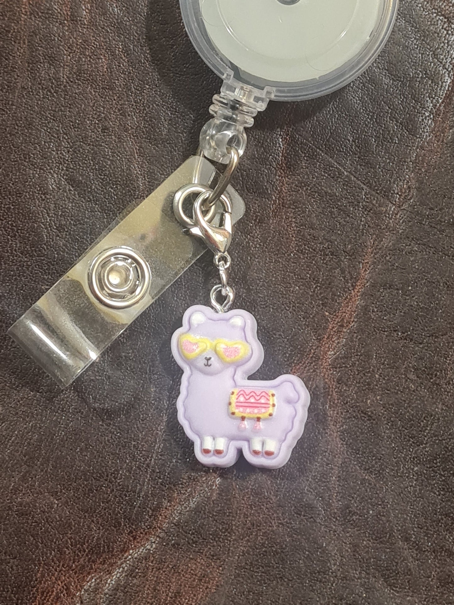 Llama ~ ID Badge Reel Charm ~ Custom Made Charms ~ Badge Buddy ~ Badge Accessories ~ No Drama Llama