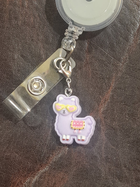 Llama ~ ID Badge Reel Charm ~ Custom Made Charms ~ Badge Buddy ~ Badge Accessories ~ No Drama Llama