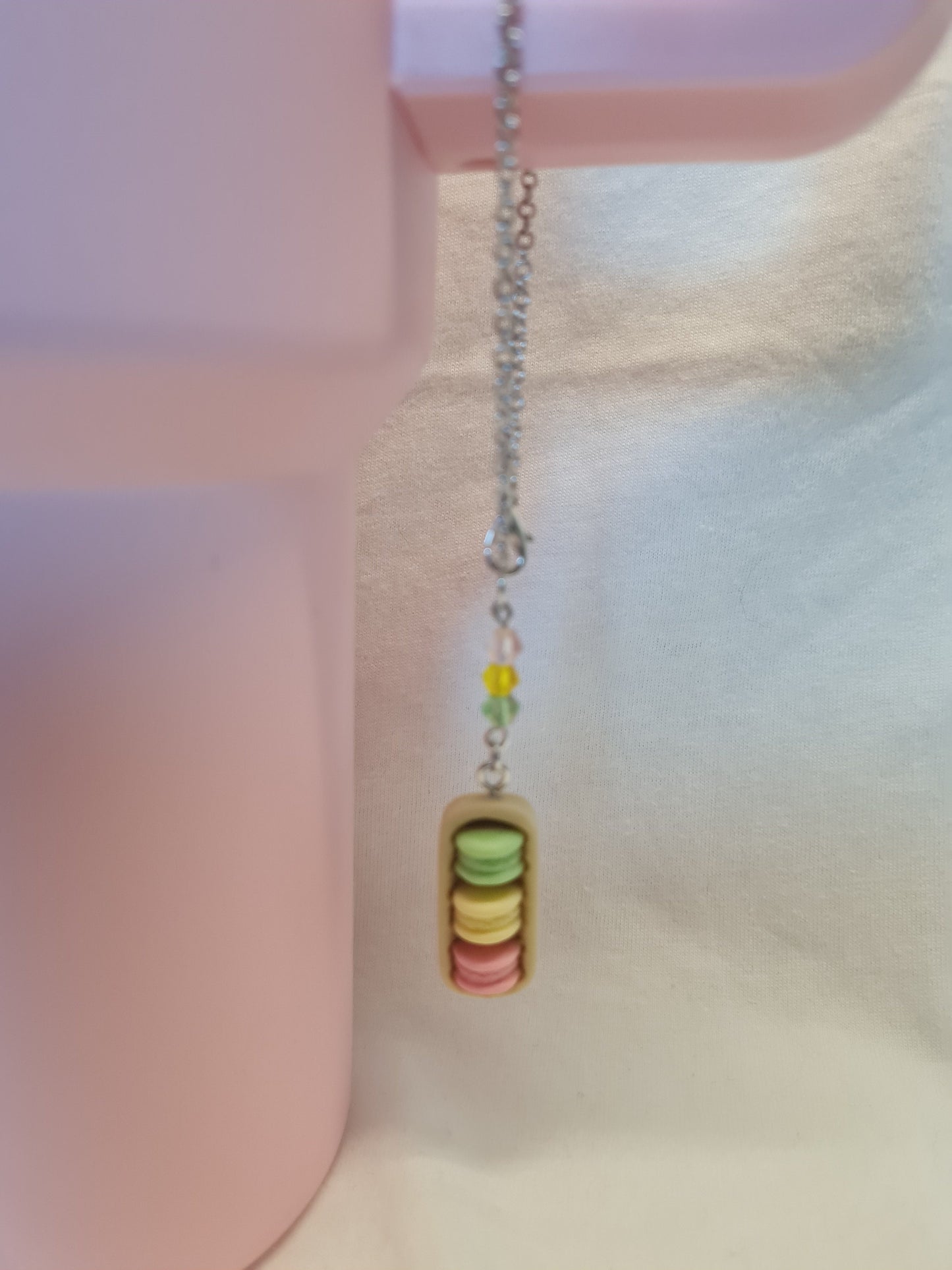 "Sweet Treats" Macaroon Cup Handle Charm - Pastel Patisserie Tumbler Jewelry for Stanley & Simple Modern - Coquette Aesthetic Drinkware Accessory