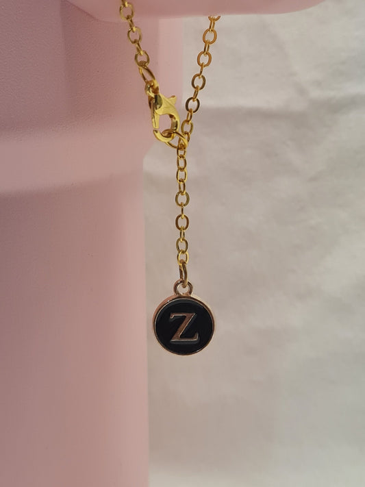 Black Initial Tumbler Charm ~ Stanley Cup Charm ~ Custom Made Charms ~ Handle Charm ~ Initial Charm ~ Cup Accessory