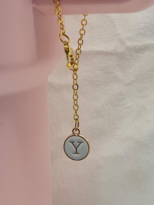 White Initial Tumbler Charm ~ Stanley Cup Charm ~ Custom Made Charms ~ Handle Charm ~ Initial Charm ~ Cup Accessory