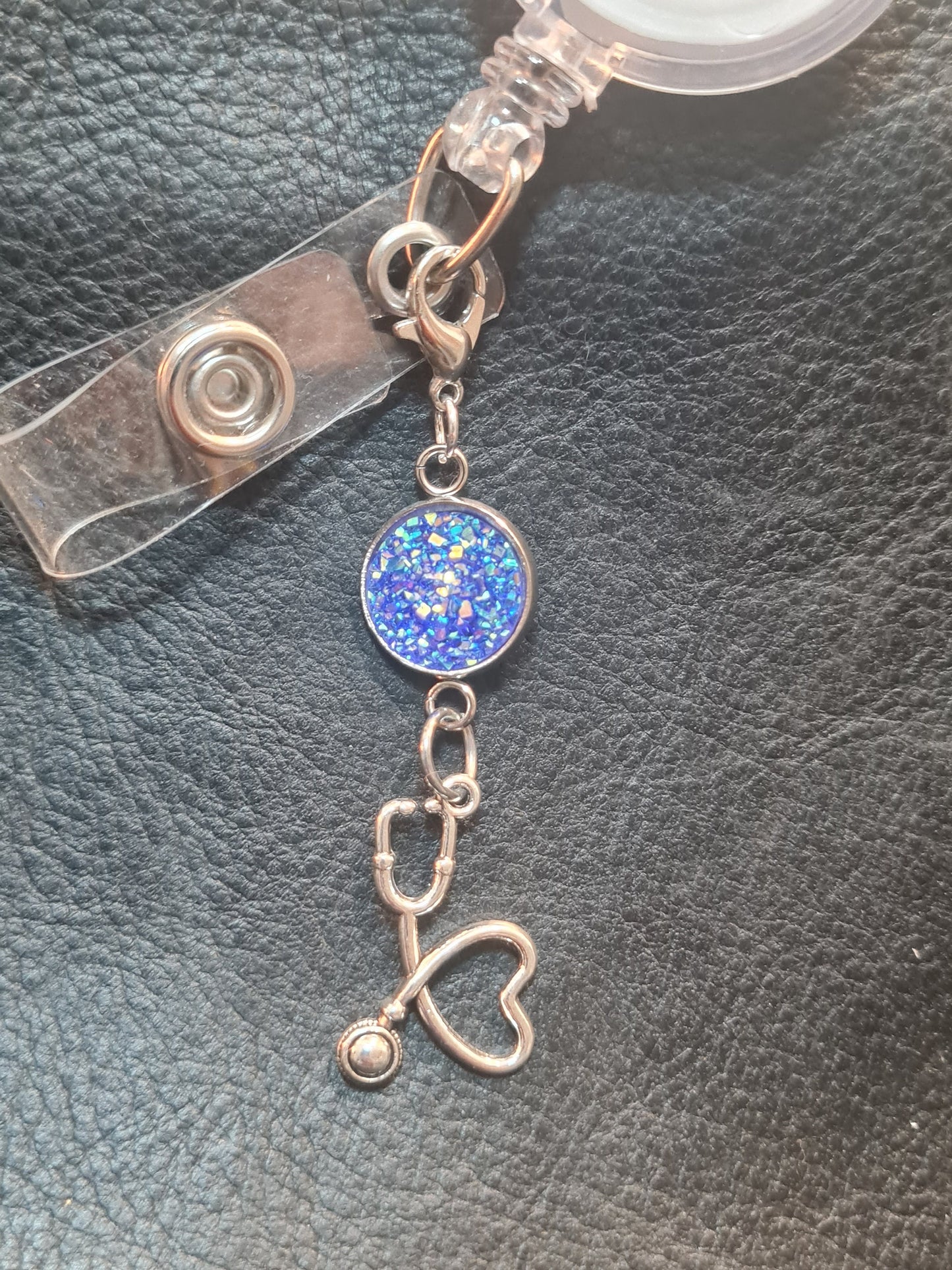 Stethoscope Charm ~ Sparkling Charm ~ ID Badge Reel Charm ~ Custom Made Charms ~ Badge Buddy ~ Badge Accessories ~ RN ~ PA ~ Physician