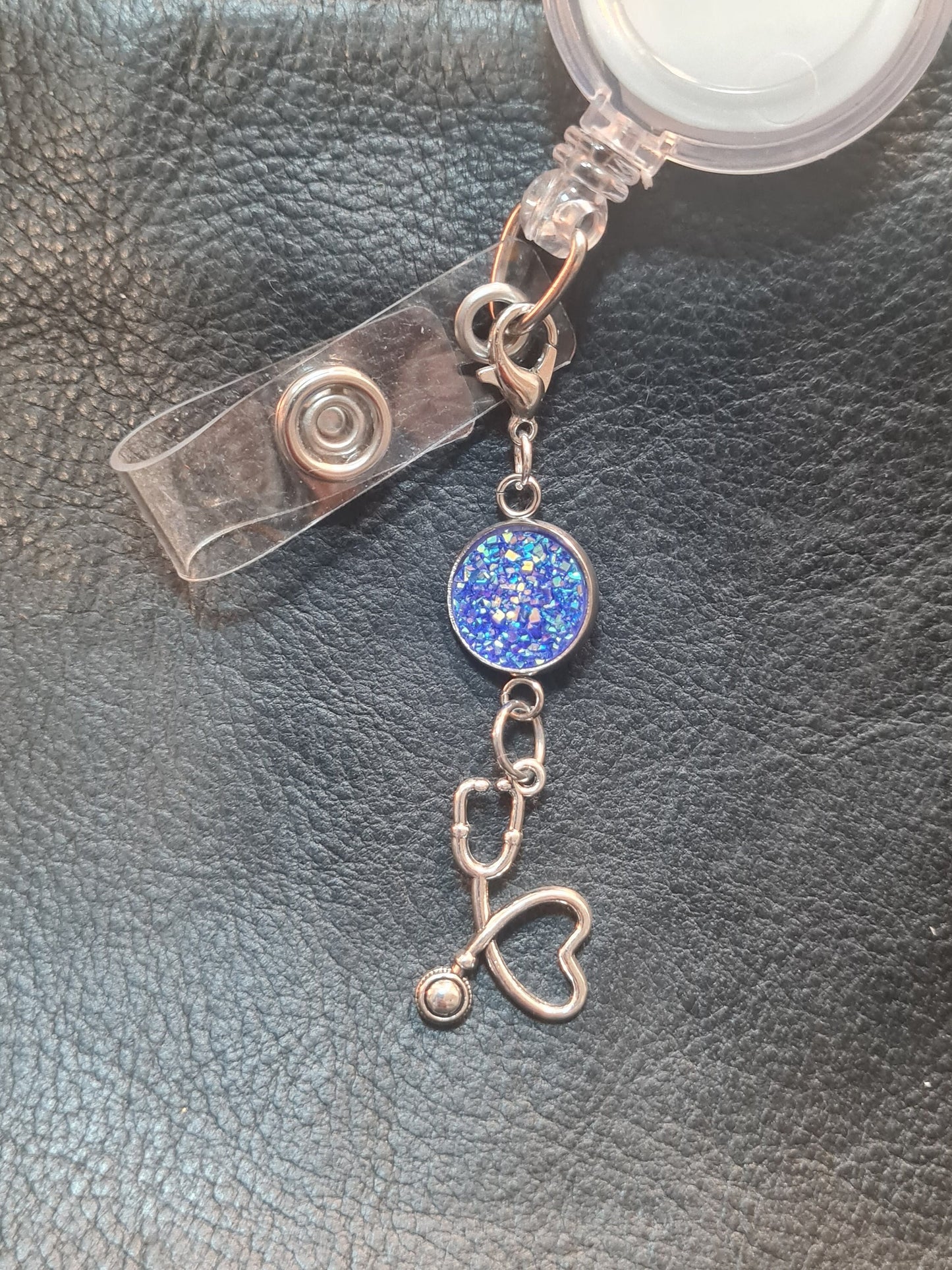 Stethoscope Charm ~ Sparkling Charm ~ ID Badge Reel Charm ~ Custom Made Charms ~ Badge Buddy ~ Badge Accessories ~ RN ~ PA ~ Physician