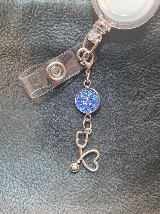 Stethoscope Charm ~ Sparkling Charm ~ ID Badge Reel Charm ~ Custom Made Charms ~ Badge Buddy ~ Badge Accessories ~ RN ~ PA ~ Physician