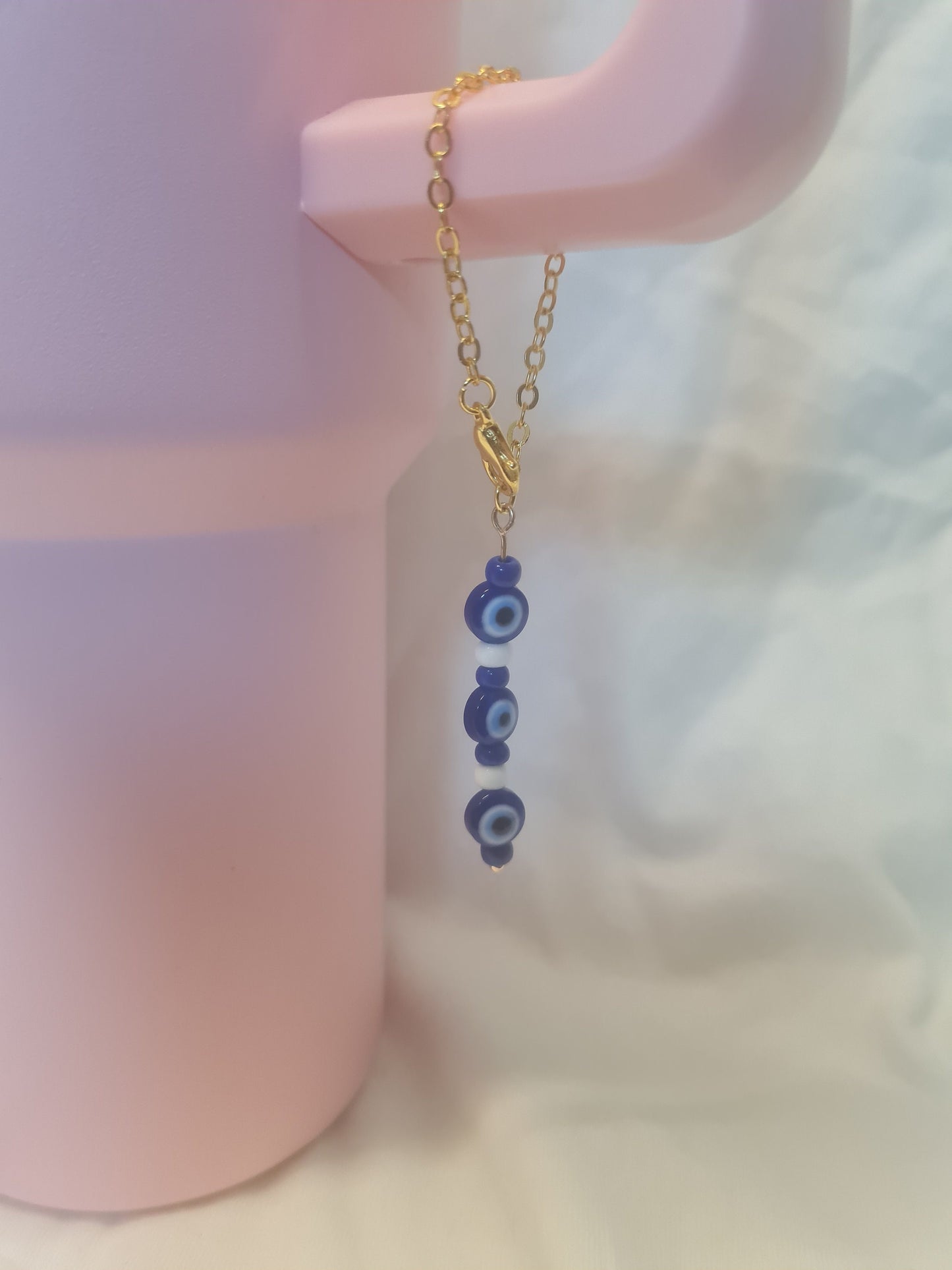 Evil Eye Tumbler Charm ~ Stanley Cup Charm ~ Custom Made Charms ~ Cup Charm ~ Cup Handle Charm ~ Cup Accessory