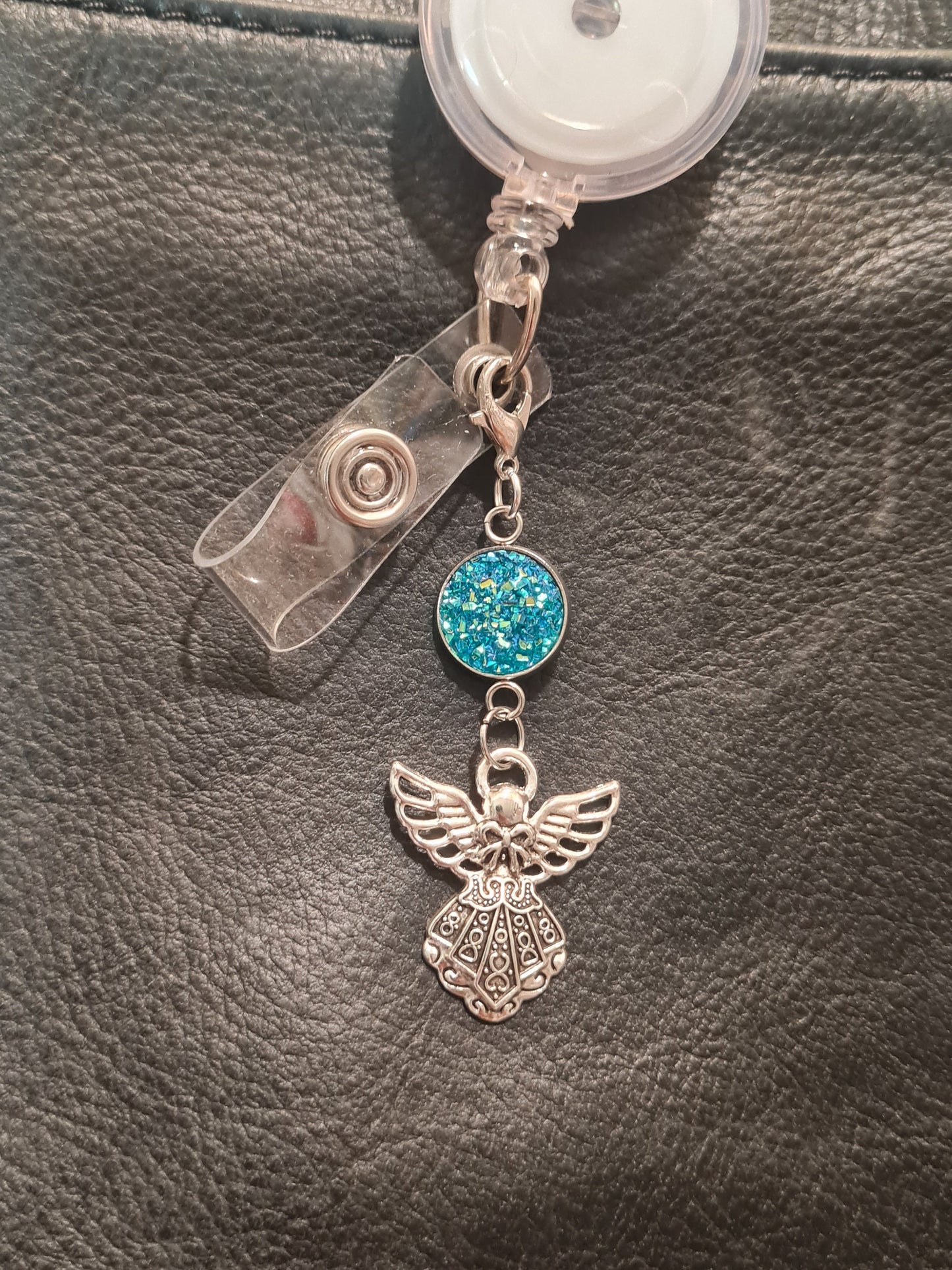 Angel Charm ~ Sparkling Charm ~ ID Badge Reel Charm ~ Custom Made Charms ~ Badge Buddy ~ Badge Accessories ~ Jesus ~ Christian Charm ~ Faith