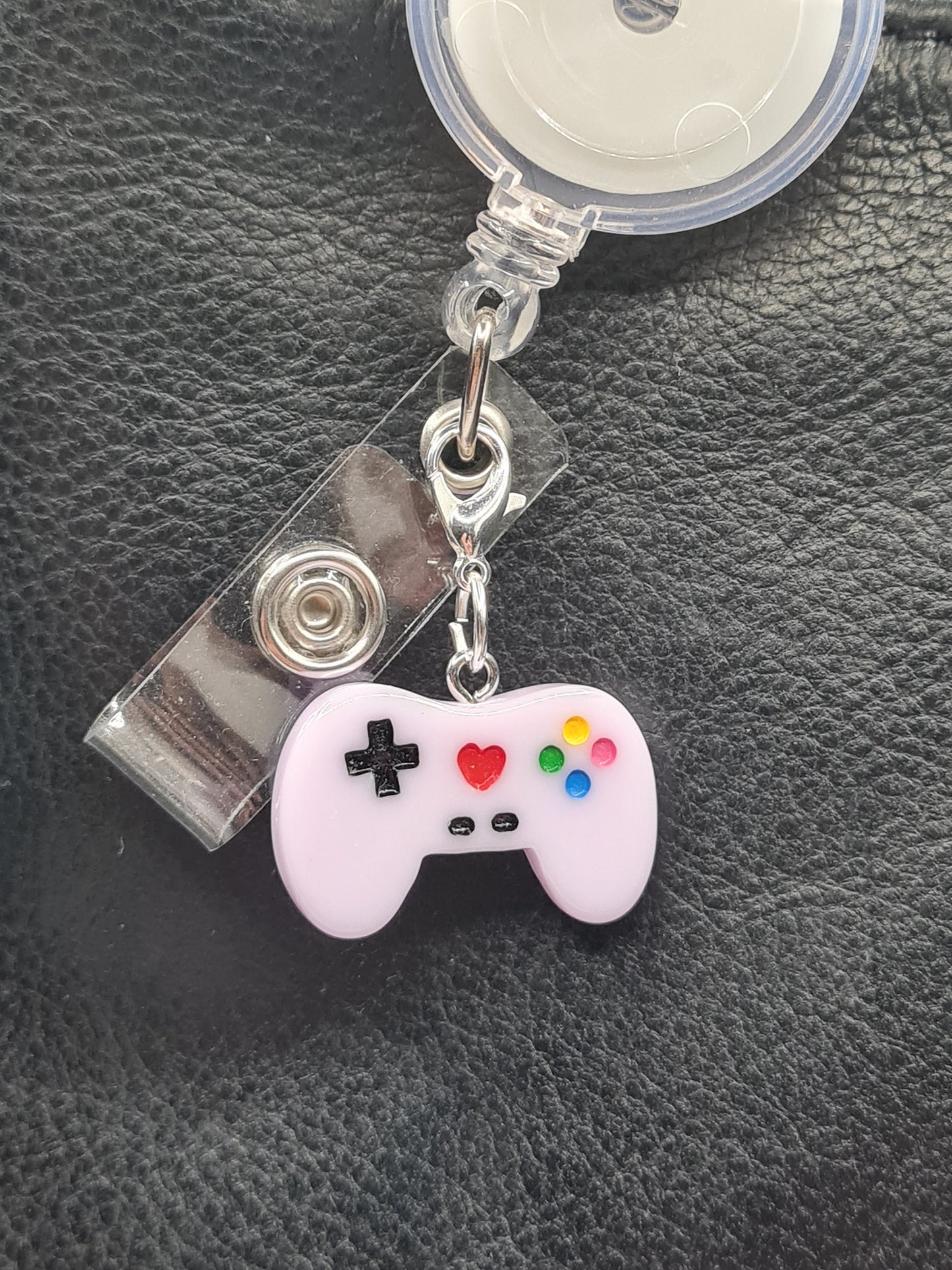 Game Controller ~ ID Badge Reel Charm ~ Custom Made Charms ~ Badge Buddy ~ Badge Accessories ~ Gamer