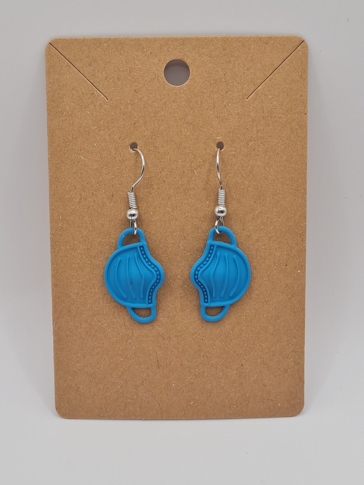 Medical Mask Earrings ~ Stainless Fish Hook Posts ~ Surgical Mask ~ Covid Mask ~ RN ~ Nurse ~ Medical