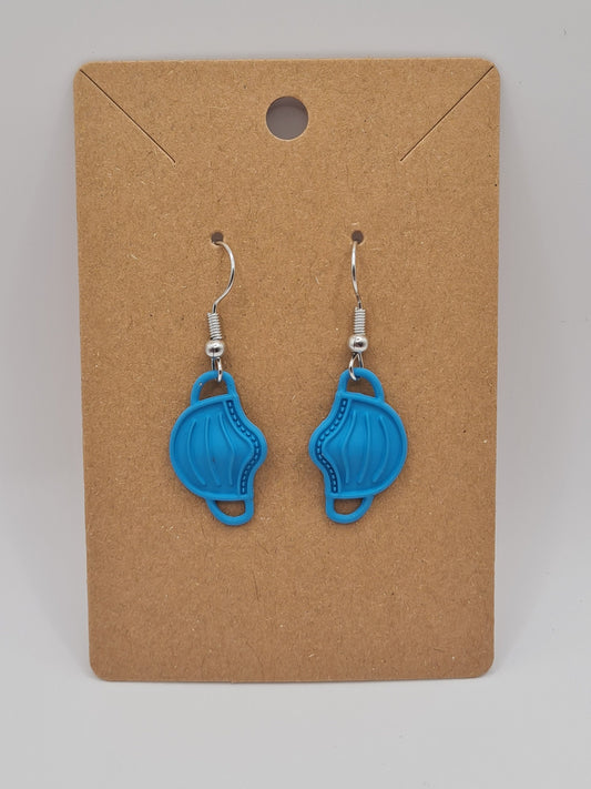 Medical Mask Earrings ~ Stainless Fish Hook Posts ~ Surgical Mask ~ Covid Mask ~ RN ~ Nurse ~ Medical