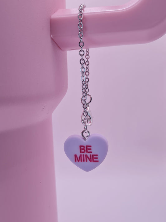 Conversation Hearts ~ Valentine's Day Tumbler Charm ~ Stanley Cup Charm ~ Custom Made Charms ~ Heart Charm ~ Cup Accessory