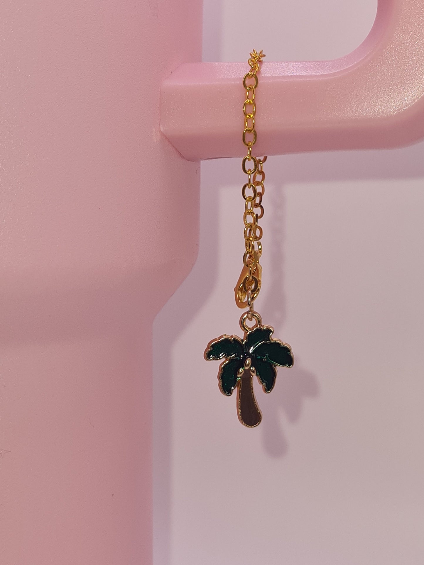 Palm Tree Tumbler Charm ~ Stanley Cup Charm ~ Custom Made Charms  ~ Cup Charm ~ Cup Handle Charm ~ Beach Charm ~ Cup Accessory