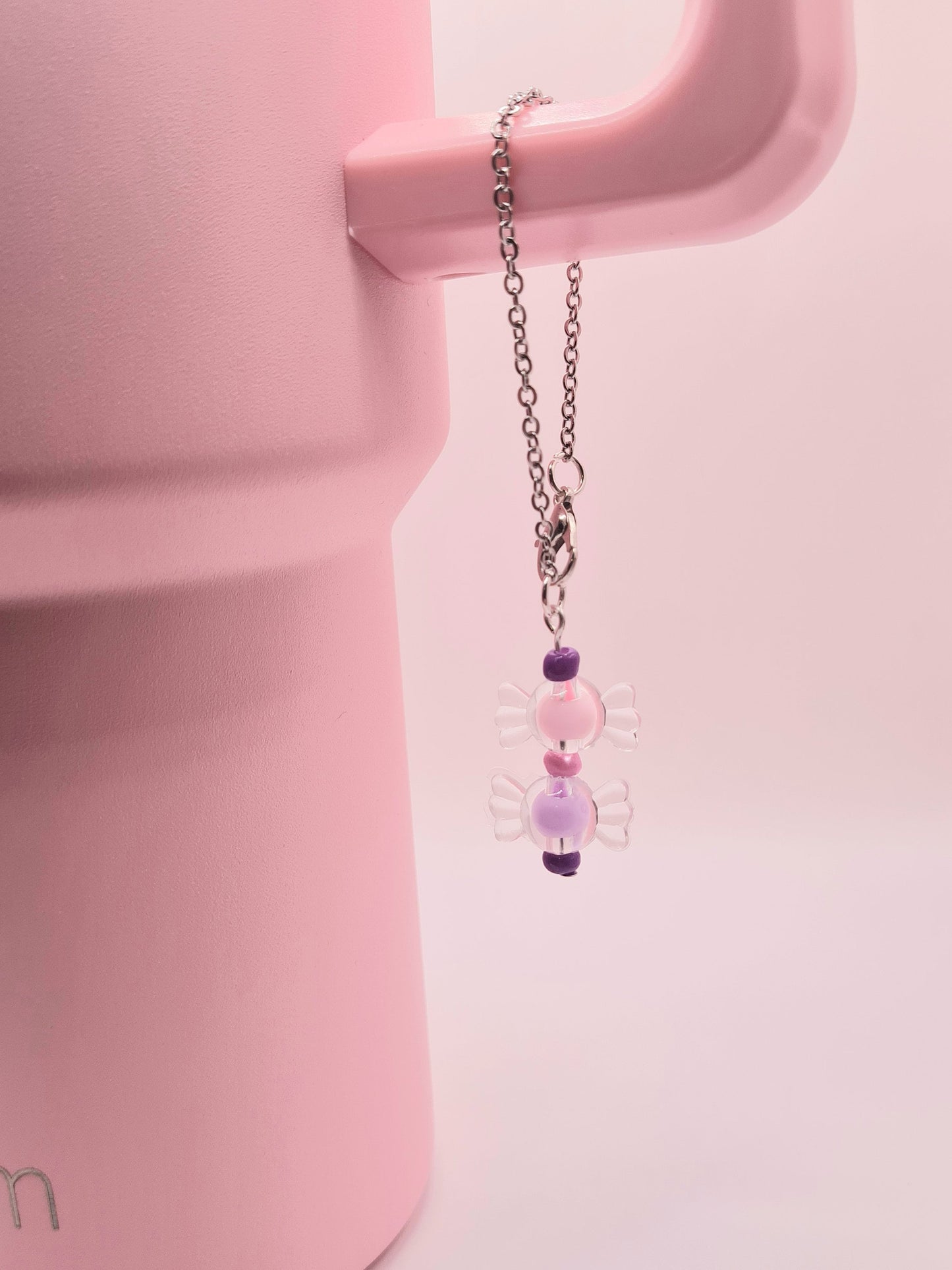 Hard Candy Tumbler Charm ~ Stanley Cup Charm ~ Custom Made Charms ~ Candy ~ Cup Charm ~ Cup Handle Charm ~ Wrapped Candy ~ Cup Accessory