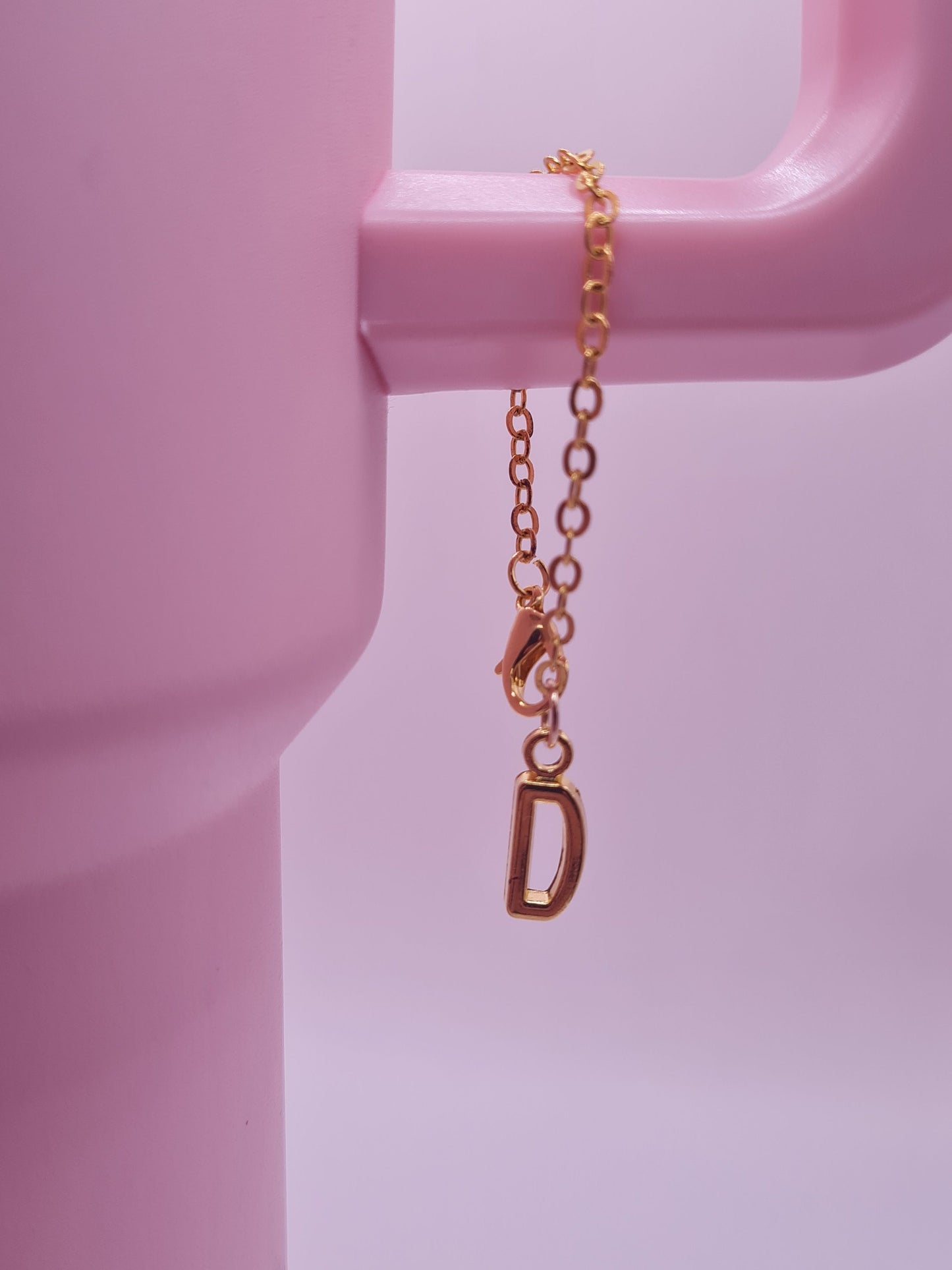Gold Initial Tumbler Charm ~ Stanley Cup Charm ~ Custom Made Charms  ~ Handle Charm ~ Initial Charm ~ Cup Accessory