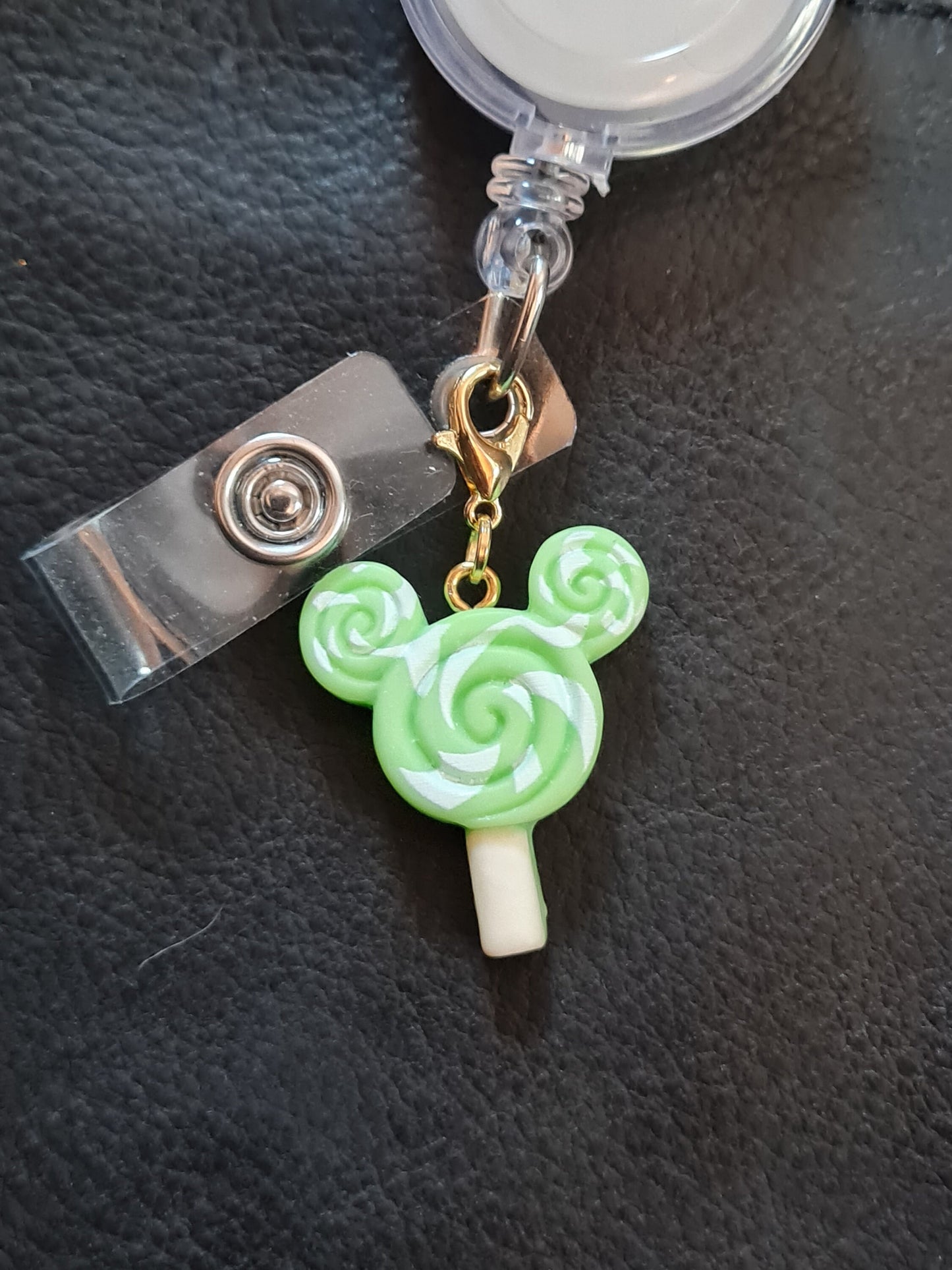 Cartoon Mouse Ice Cream ~ ID Badge Reel Charm ~ Custom Made Charms ~ Mickey Mouse ~ Badge Buddy ~ Badge Accessories