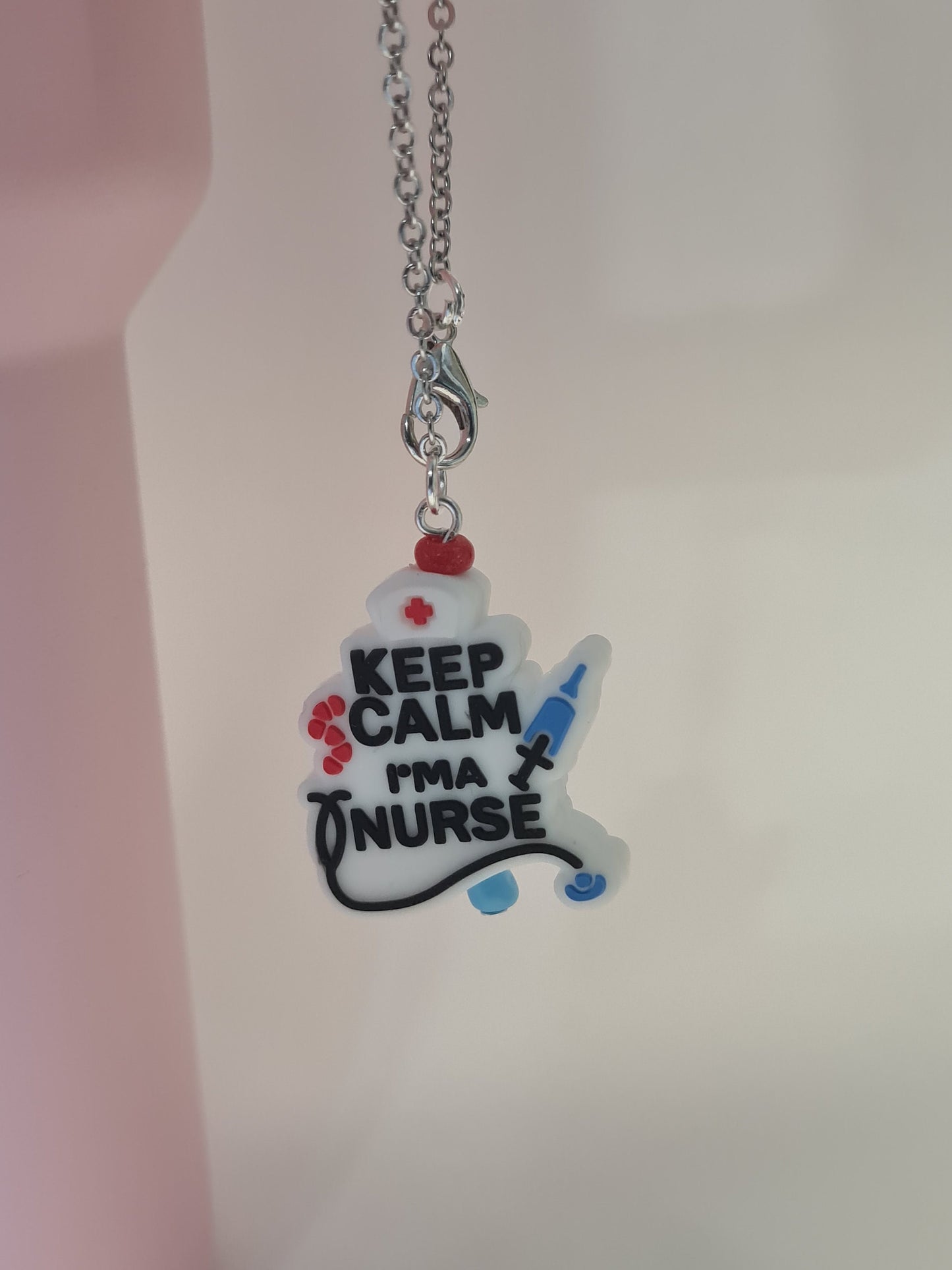 Nursing Tumbler Charm ~ Stanley Cup Charm ~ Custom Made Charms ~ Cup Charm ~ Cup Handle Charm ~ Keep Calm I'm A Nurse Cup Charm
