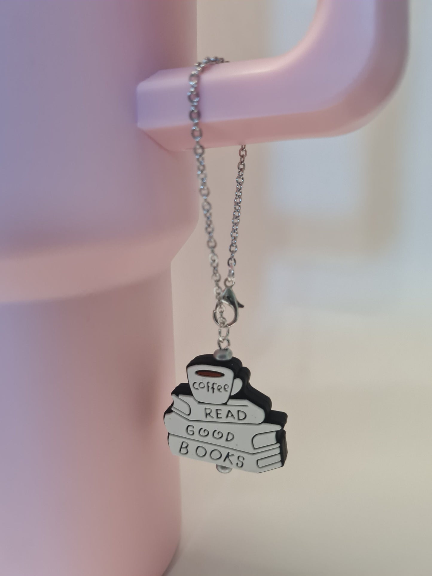 Reading Tumbler Charm ~ Stanley Cup Charm ~ Custom Made Charms ~ Cup Charm ~ Cup Handle Charm ~ Coffee Cup Charm ~ Good Book ~ Cup Accessory