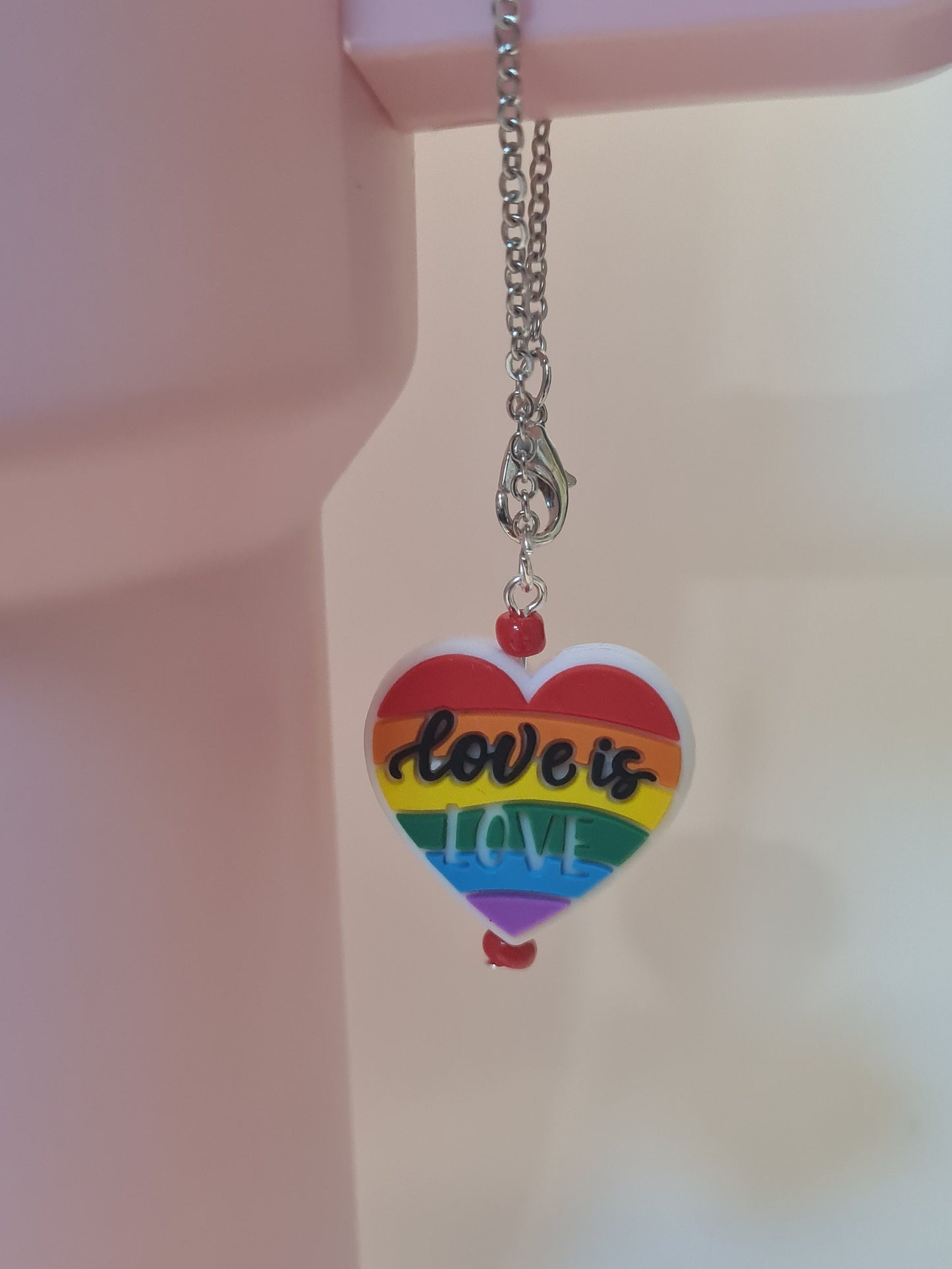 Love Is Love Tumbler Charm ~ Stanley Cup Charm ~ Custom Made Charms ~ Cup Charm ~ Cup Handle Charm ~ Pride Cup Charm ~ LGBTQ Charm