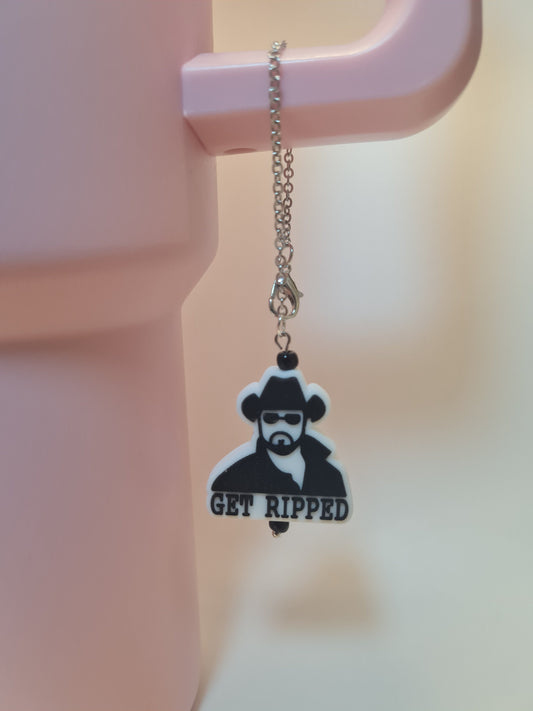 Get Ripped Tumbler Charm ~ Stanley Cup Charm ~ Custom Made Charms ~ Cup Charm ~ Cup Handle Charm ~ Rip ~ Cowboy Cup Charm ~ Cup Accessory