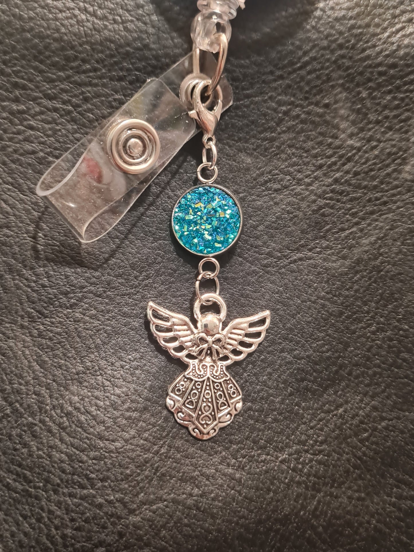 Angel Charm ~ Sparkling Charm ~ ID Badge Reel Charm ~ Custom Made Charms ~ Badge Buddy ~ Badge Accessories ~ Jesus ~ Christian Charm ~ Faith