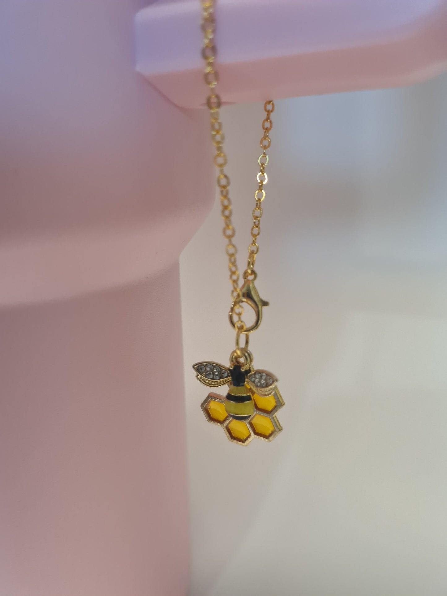 Honey Bee and Honey Comb Tumbler Charm ~ Stanley Cup Charm ~ Custom Made Charms ~ Cup Charm ~ Cup Handle Charm ~ Cup Accessory