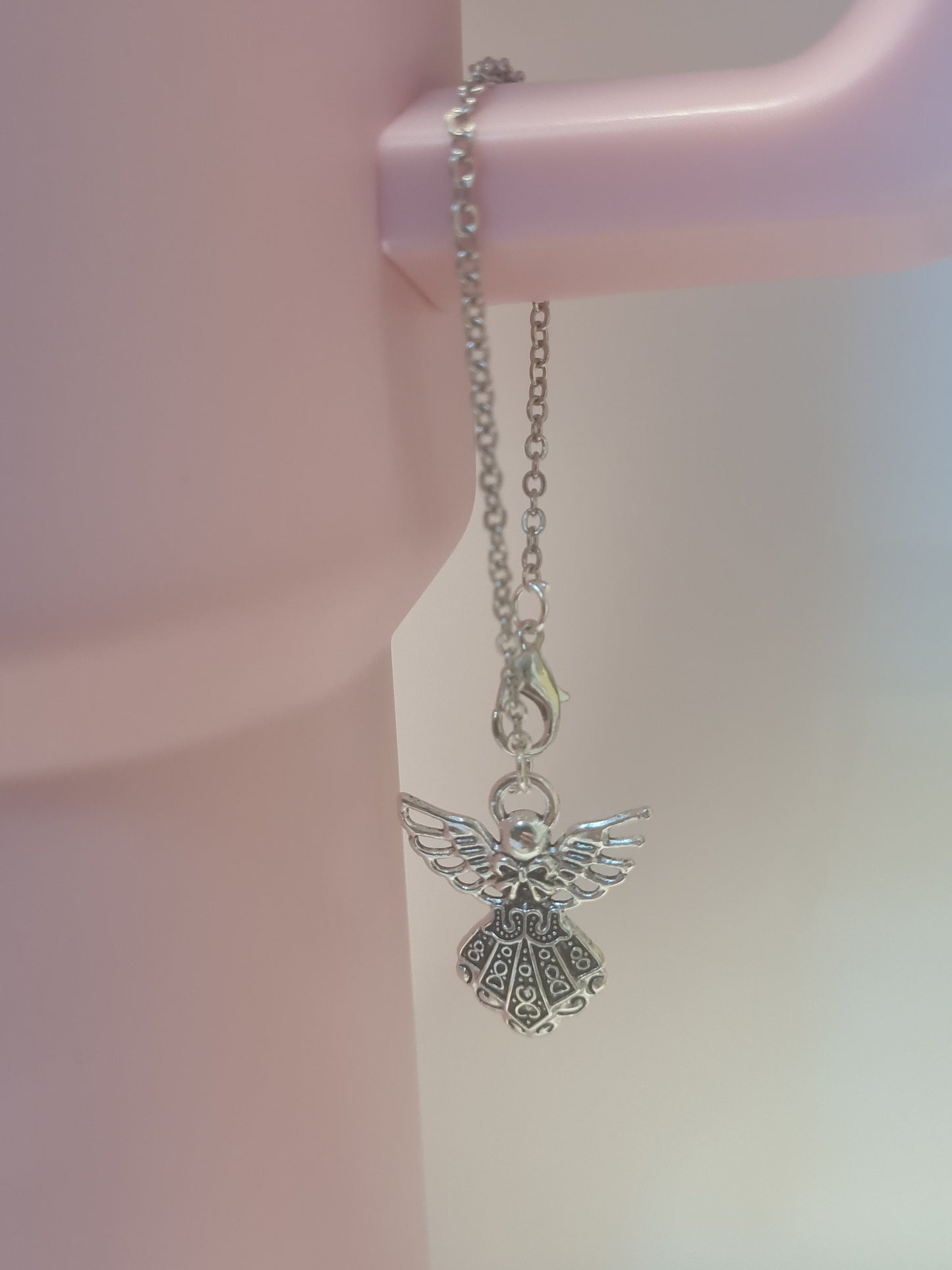 Silver Angel Tumbler Charm ~ Stanley Cup Charm ~ Custom Made Charms ~ Angelic Charm ~ Cup Accessory