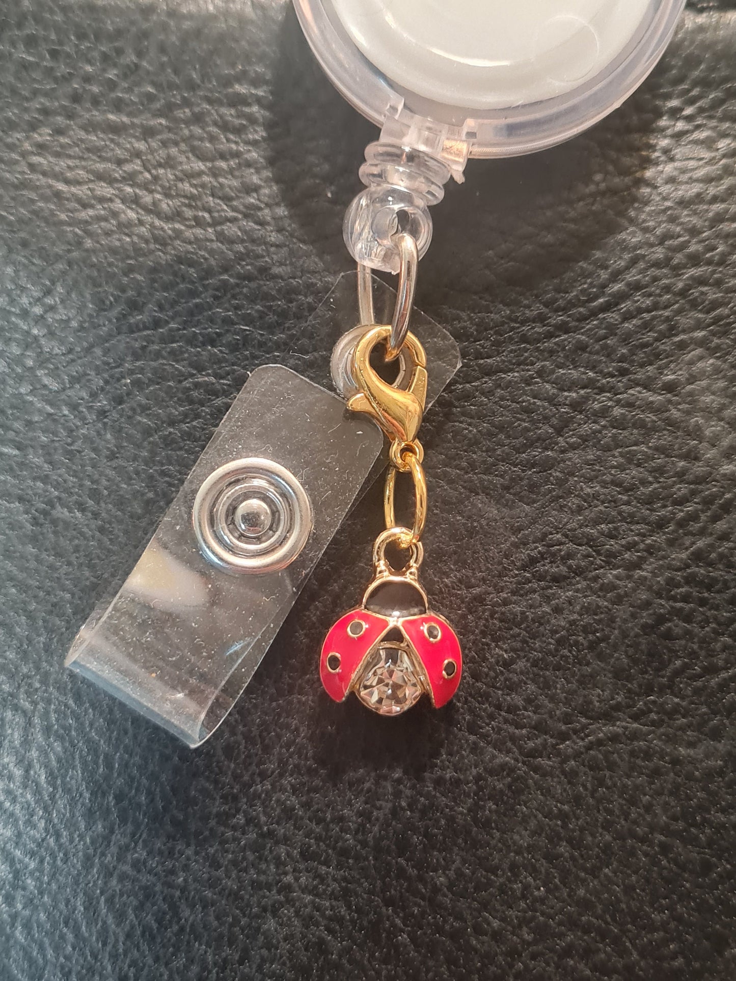 Ladybug ~ ID Badge Reel Charm ~ Custom Made Charms ~ Badge Buddy ~ Badge Accessories