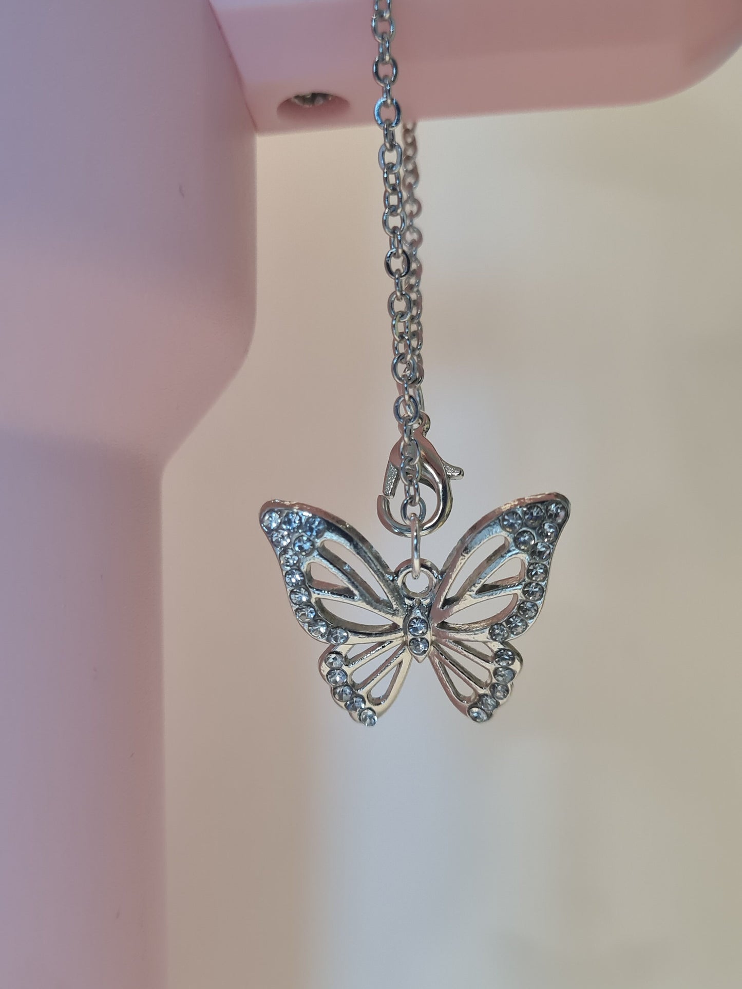 Sparkly Butterfly Tumbler Charm ~ Stanley Cup Charm ~ Custom Made Charms ~ Cup Charm ~ Cup Handle Charm ~ Butterflies ~ Cup Accessory