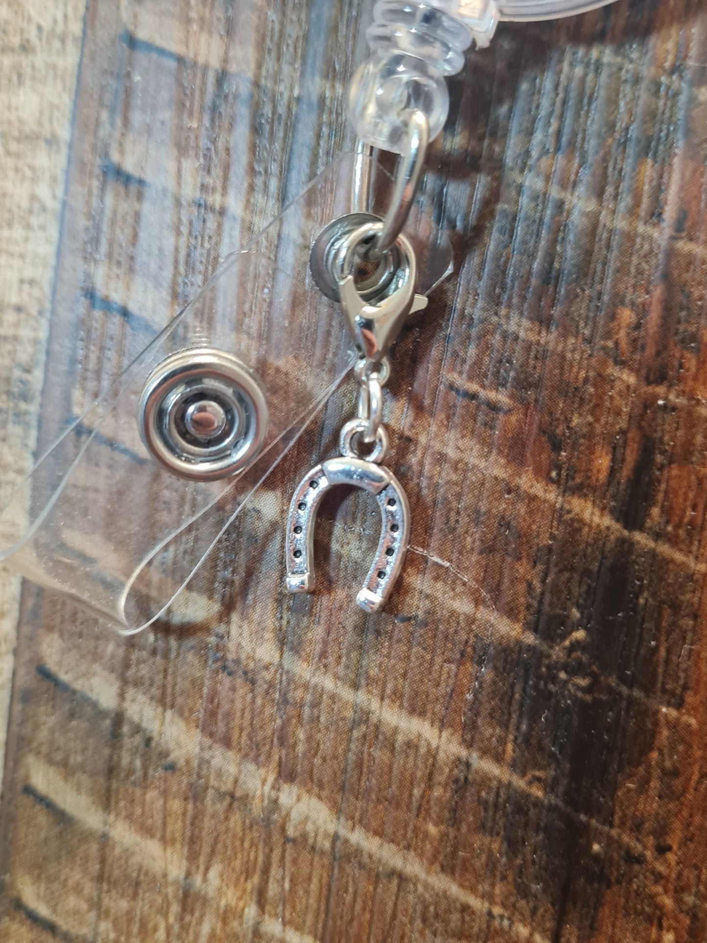 Horseshoe ~ Cowboy ~ ID Badge Reel Charm ~ Custom Made Charms ~ Badge Buddy ~ Badge Accessories ~ Texas ~ Badge Charm