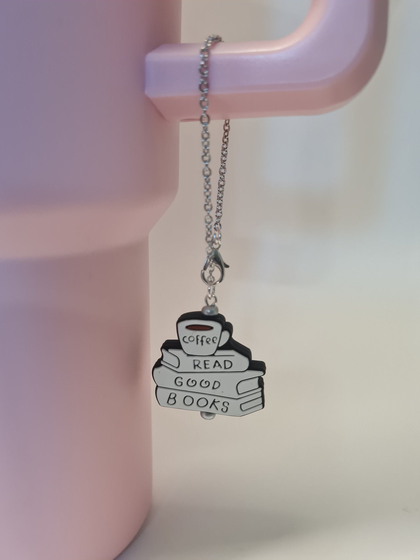 Reading Tumbler Charm ~ Stanley Cup Charm ~ Custom Made Charms ~ Cup Charm ~ Cup Handle Charm ~ Coffee Cup Charm ~ Good Book ~ Cup Accessory