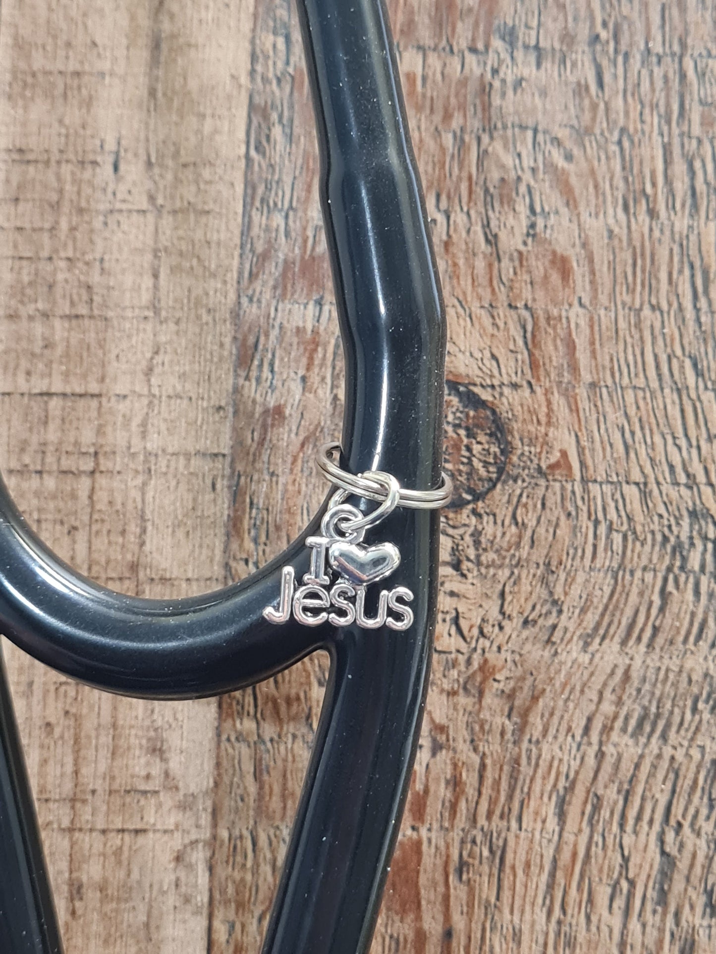 I Love Jesus ~ Stethoscope Charm ~  RN Charm ~ Medical Stethoscope Charm ~ Christian Charm ~ Physician Charm ~ Stethoscope Tag ~ OT ~ Jesus