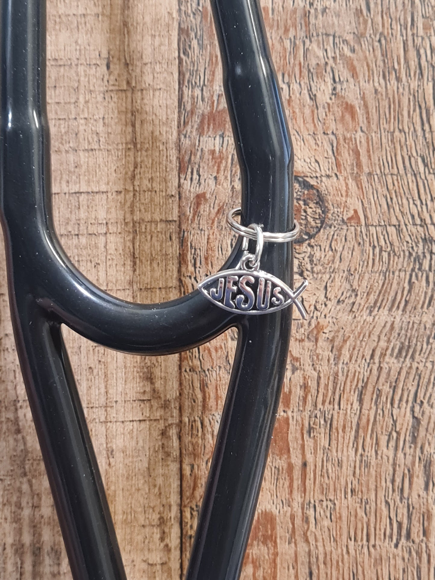 Jesus Fish ~ Stethoscope Charm ~  RN Charm ~ Medical Stethoscope Charm ~ Christian Charm ~ Physician Charm ~ Stethoscope Tag ~ OT ~ Jesus