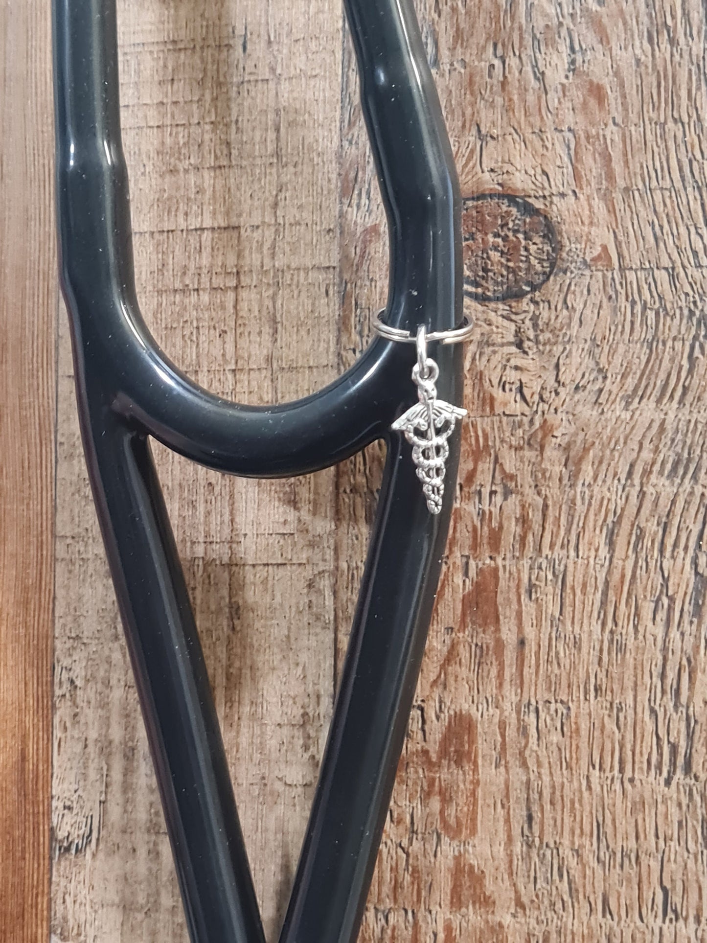 Caduceus ~ Stethoscope Charm ~ RN Charm ~ Medical Stethoscope Charm ~ Physician Charm ~ Stethoscope Tag ~ OT ~ PT ~ Medical Alert