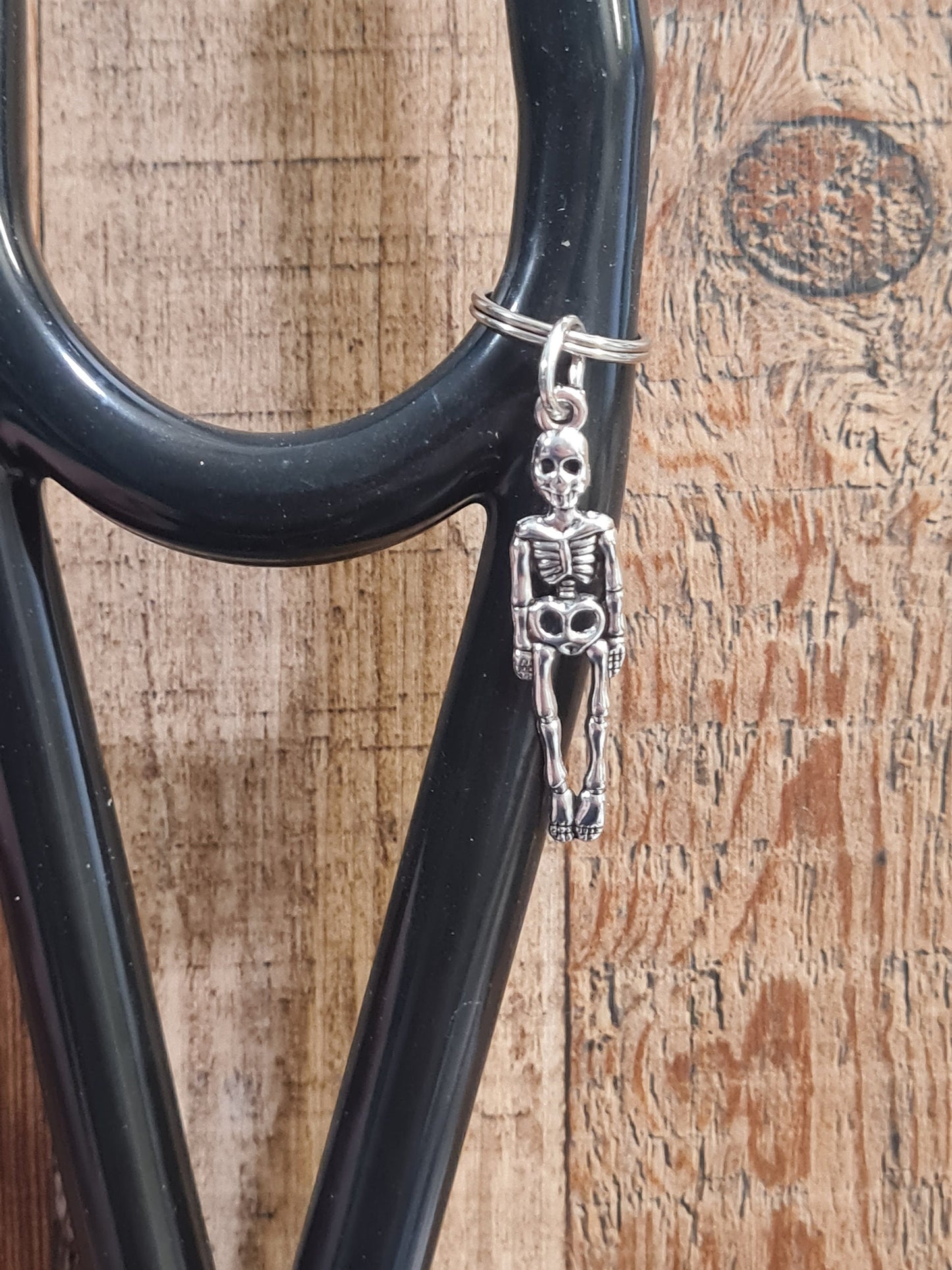 Skeleton ~ Stethoscope Charm ~ RN Charm ~ Medical Stethoscope Charm ~ Physician Charm ~ Stethoscope Tag ~ OT ~ PT ~ Radiology ~ Bones