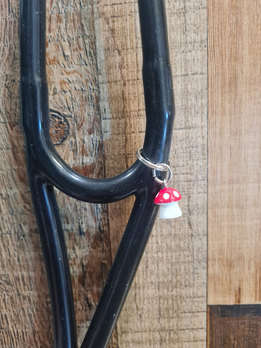 Mushroom ~ Stethoscope Charm ~ RN Charm ~ Medical Stethoscope Charm ~ Physician Charm ~ Stethoscope Tag ~ OT ~ PT ~ Fungus ~ Shroom