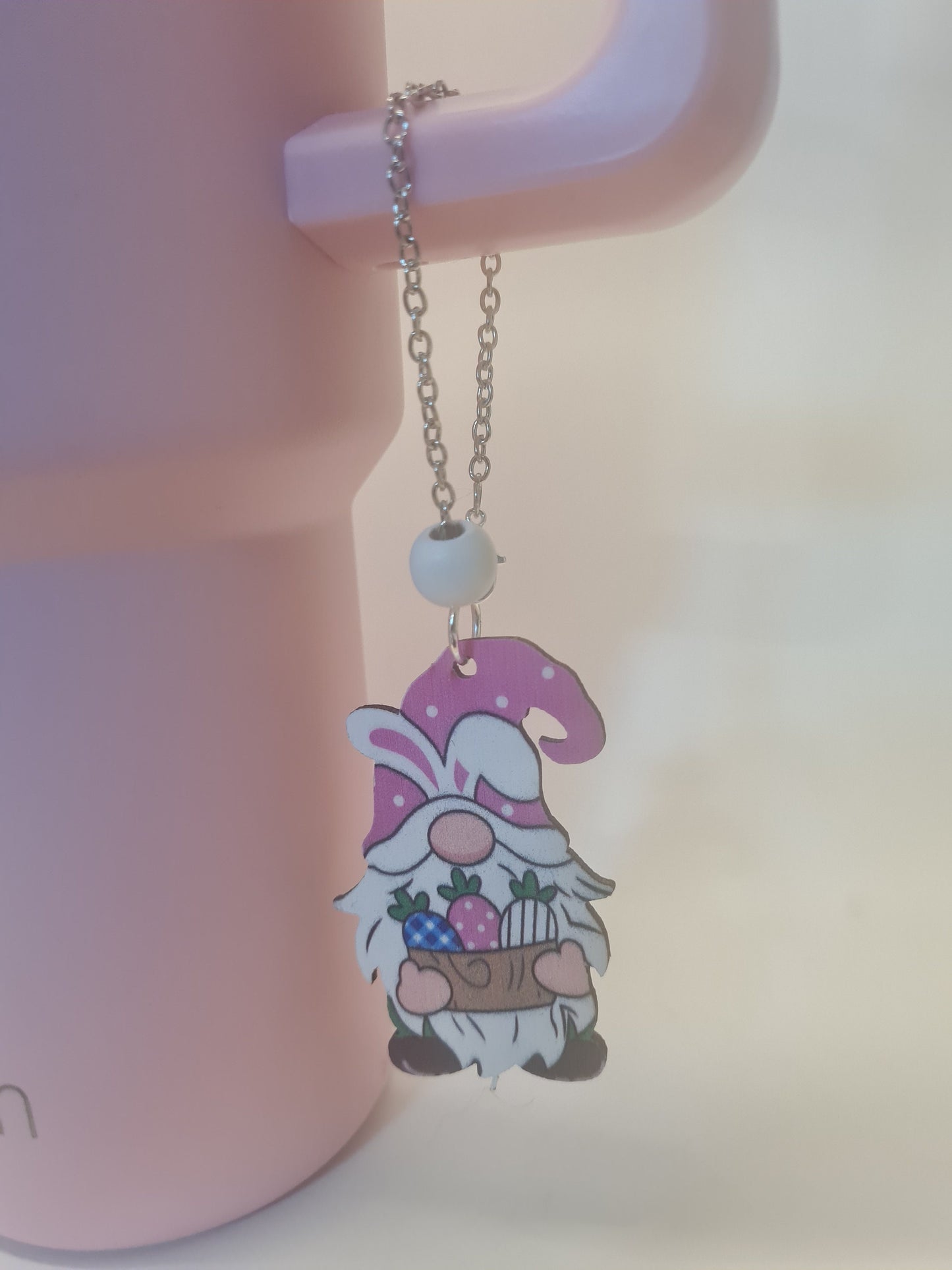 Easter Gnome Tumbler Charm ~ Stanley Cup Charm ~ Custom Made Charms ~ Easter Charm ~ Cup Charm ~ Cup Handle Charm ~ Easter Cup Charm ~ Gnome
