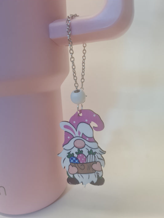 Easter Gnome Tumbler Charm ~ Stanley Cup Charm ~ Custom Made Charms ~ Easter Charm ~ Cup Charm ~ Cup Handle Charm ~ Easter Cup Charm ~ Gnome