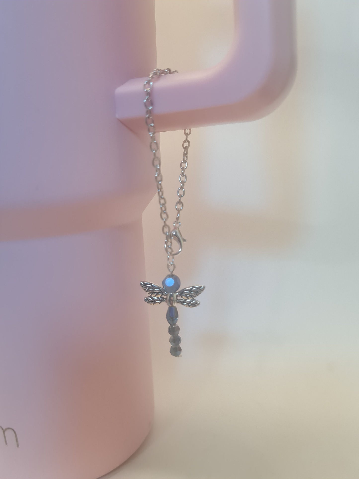 Dragonfly Tumbler Charm ~ Stanley Cup Charm ~ Custom Made Charms ~ Cup Charm ~ Cup Handle Charm ~ Cup Accessory