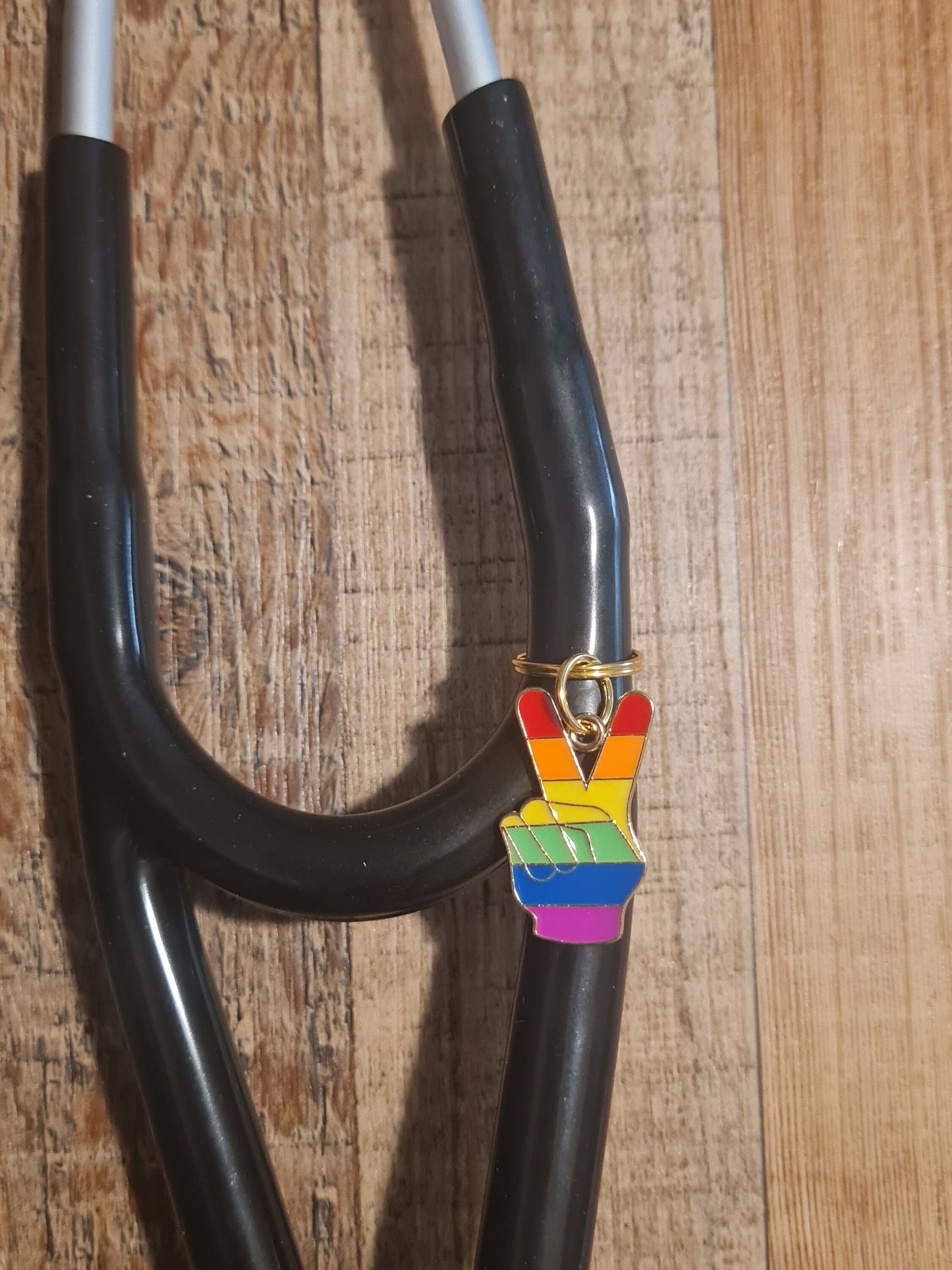Pride ~ Stethoscope Charm ~ RN Charm ~ Medical Stethoscope Charm ~ Physician Charm ~ Stethoscope Tag  ~ LGBTQ Charm ~ Pride Awareness