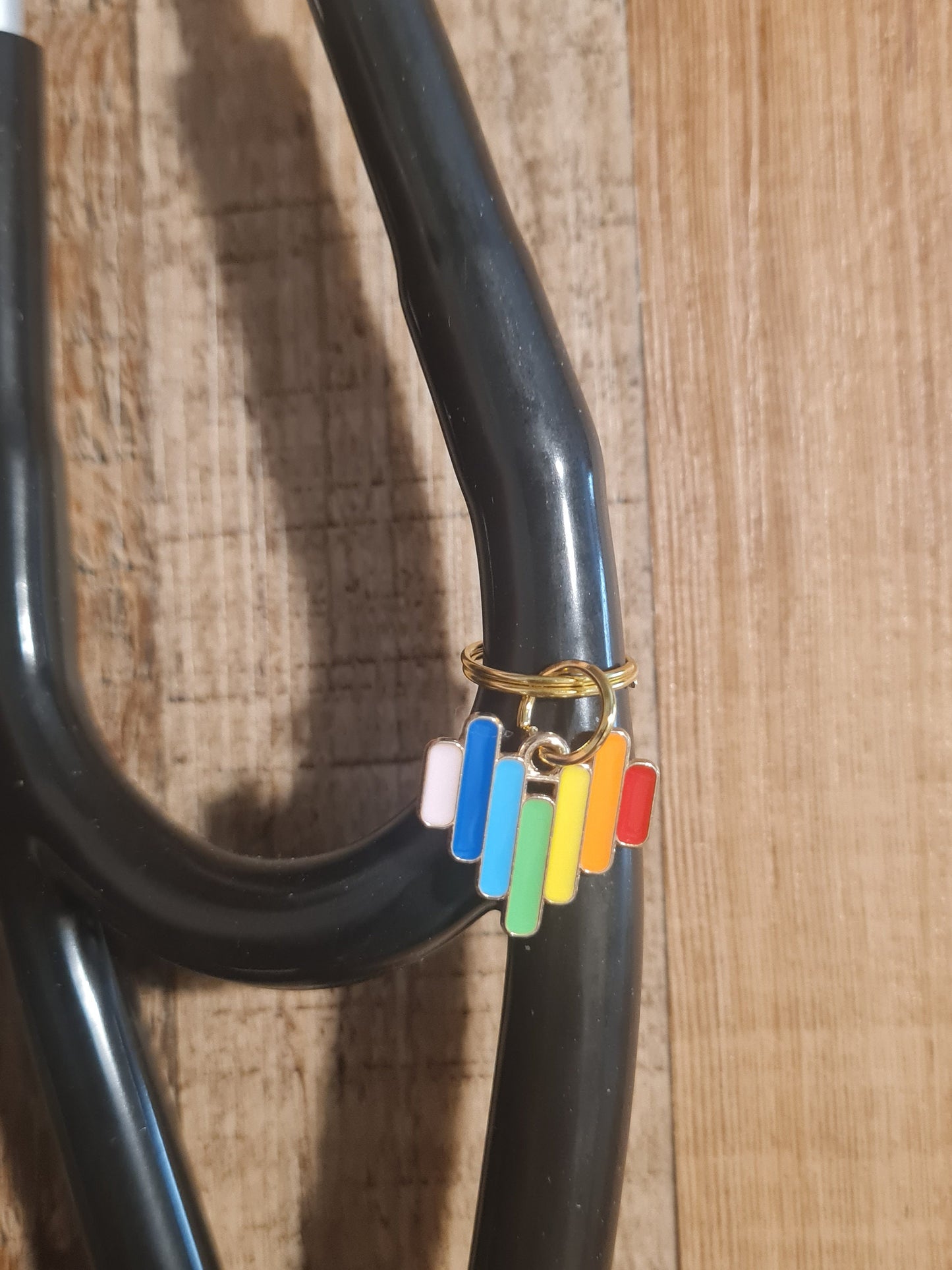 Pride ~ Stethoscope Charm ~ RN Charm ~ Medical Stethoscope Charm ~ Physician Charm ~ Stethoscope Tag  ~ LGBTQ Charm ~ Pride Awareness