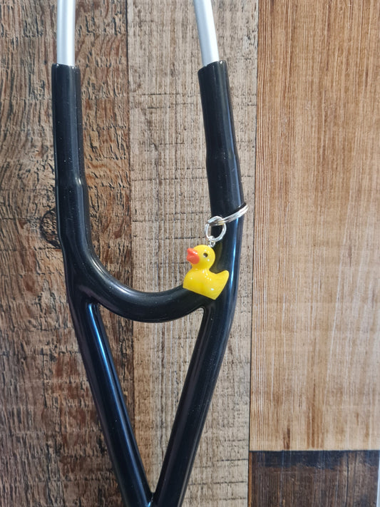 Rubber Duck ~ Stethoscope Charm ~ RN Charm ~ Medical Stethoscope Charm ~ Physician Charm ~ Stethoscope Tag ~ OT ~ PT ~ Duck ~ Yellow Duckie