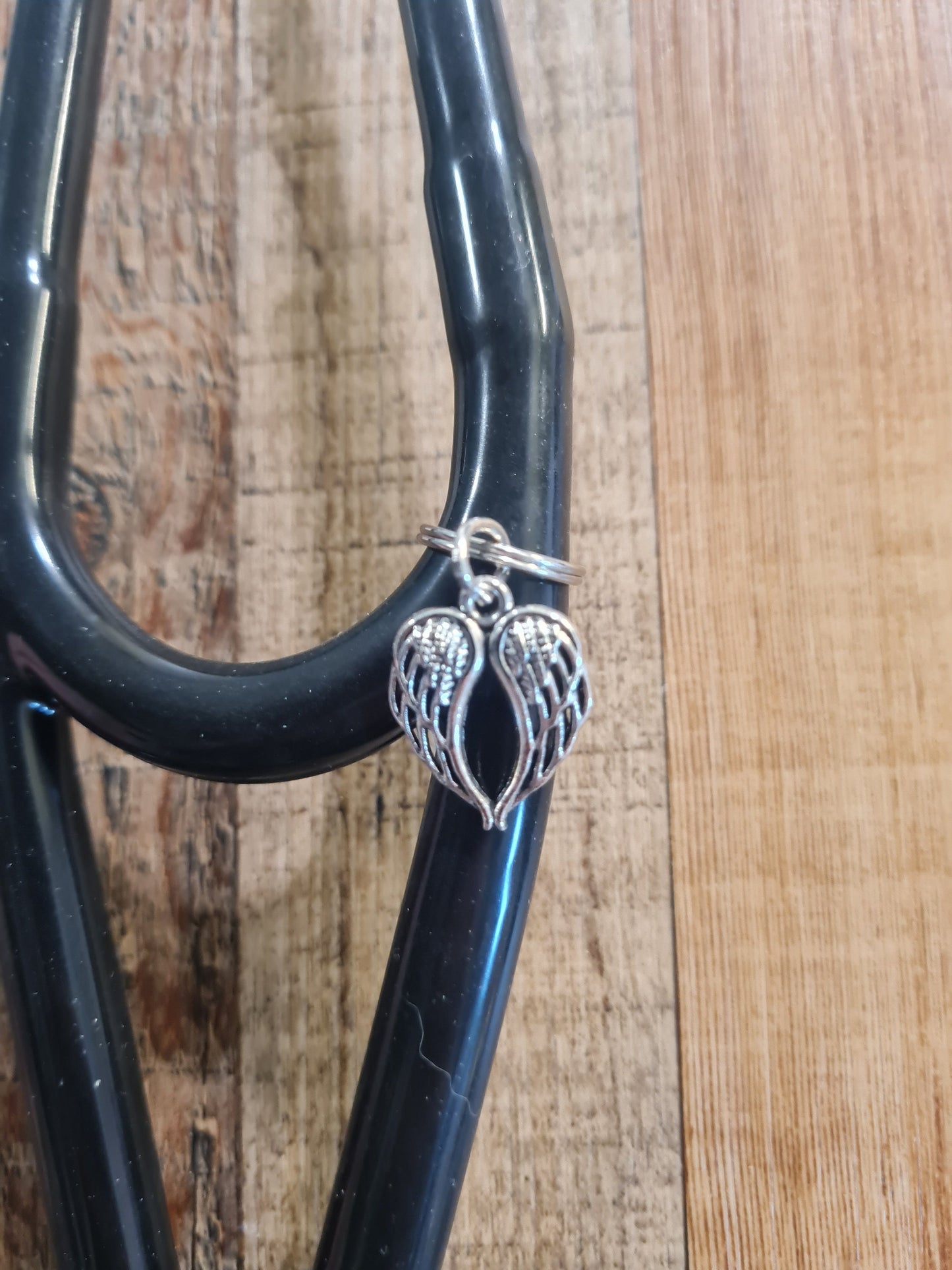 Angel Wings ~ Stethoscope Charm ~  RN Charm ~ Medical Stethoscope Charm ~ Guardian Angel~ Physician Charm ~ Stethoscope Tag ~ OT ~ RT