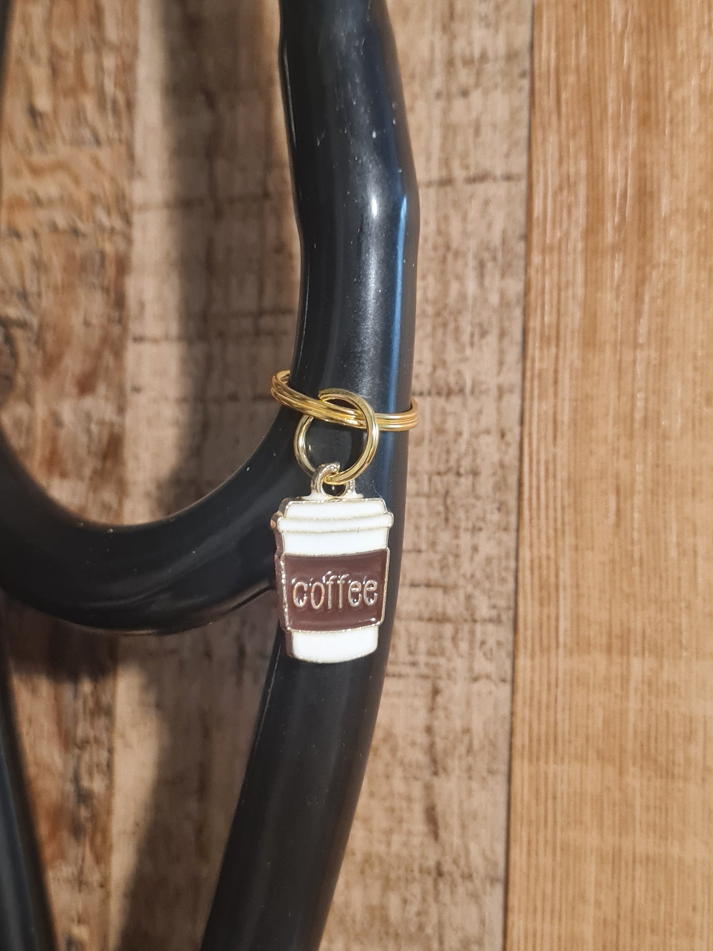 Coffee ~ Stethoscope Charm ~  RN Charm ~ Medical Stethoscope Charm ~ Coffee Cup Charm ~ Physician Charm ~ Stethoscope Tag ~ OT ~ RT