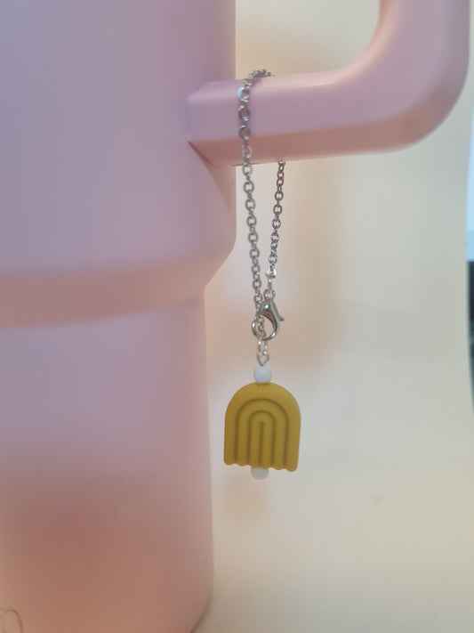 Rainbow Tumbler Charm ~ Stanley Cup Charm ~ Custom Made Charms ~ Cup Charm ~ Cup Handle Charm  ~ Cup Accessory