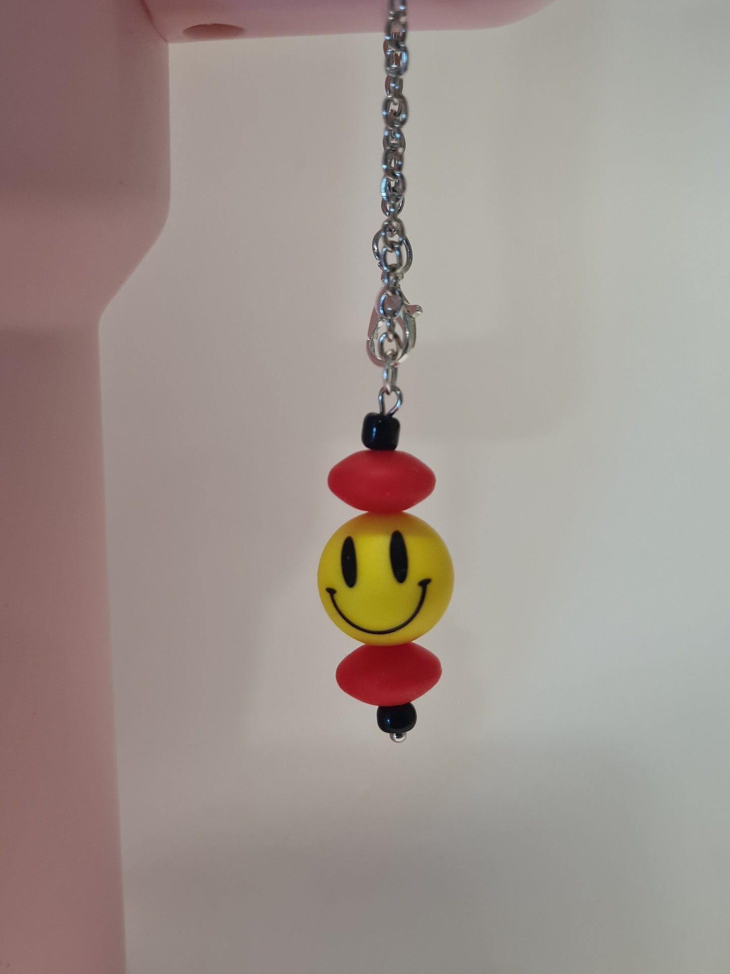Smiley Face Tumbler Charm ~ Stanley Cup Charm ~ Custom Made Charms ~ Cup Accessory ~ Smile ~ Cup Charm